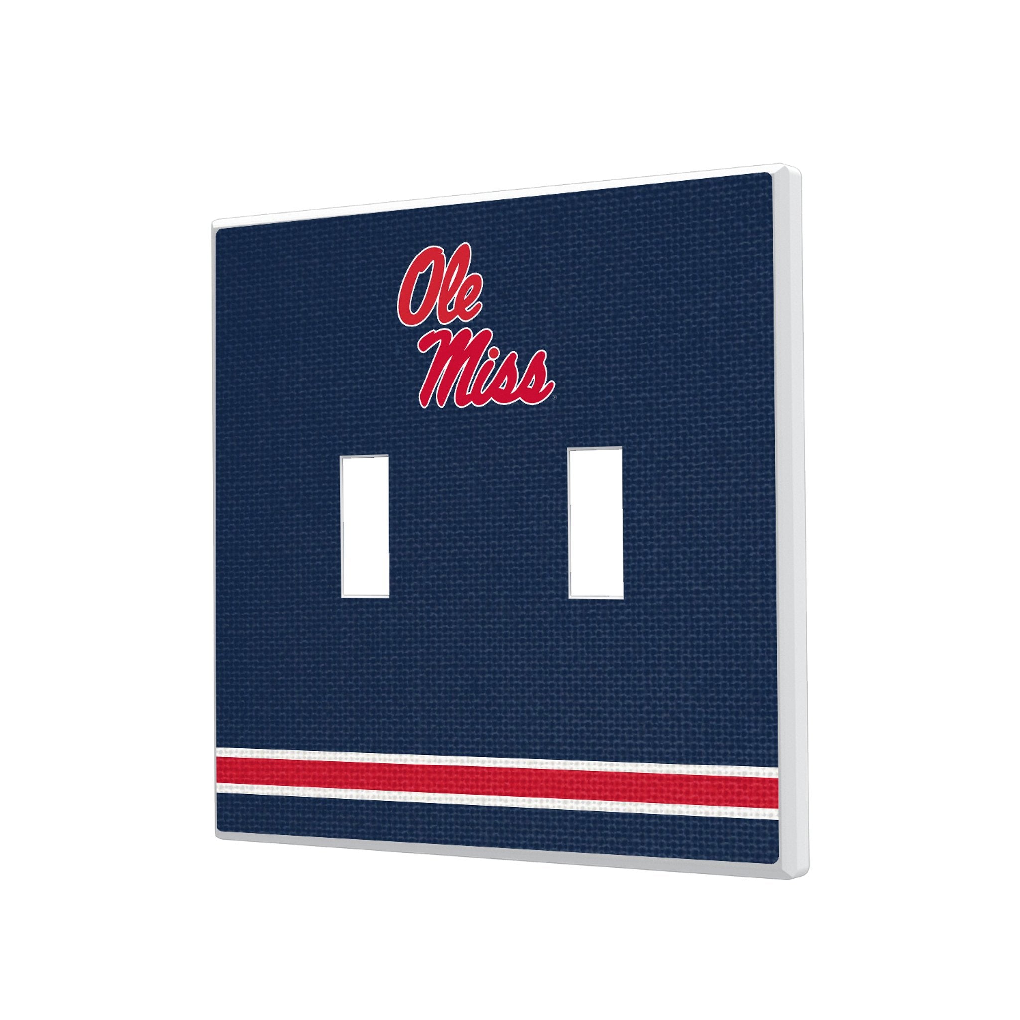 University of Mississippi Rebels Stripe Hidden-Screw Light Switch Plate 3
