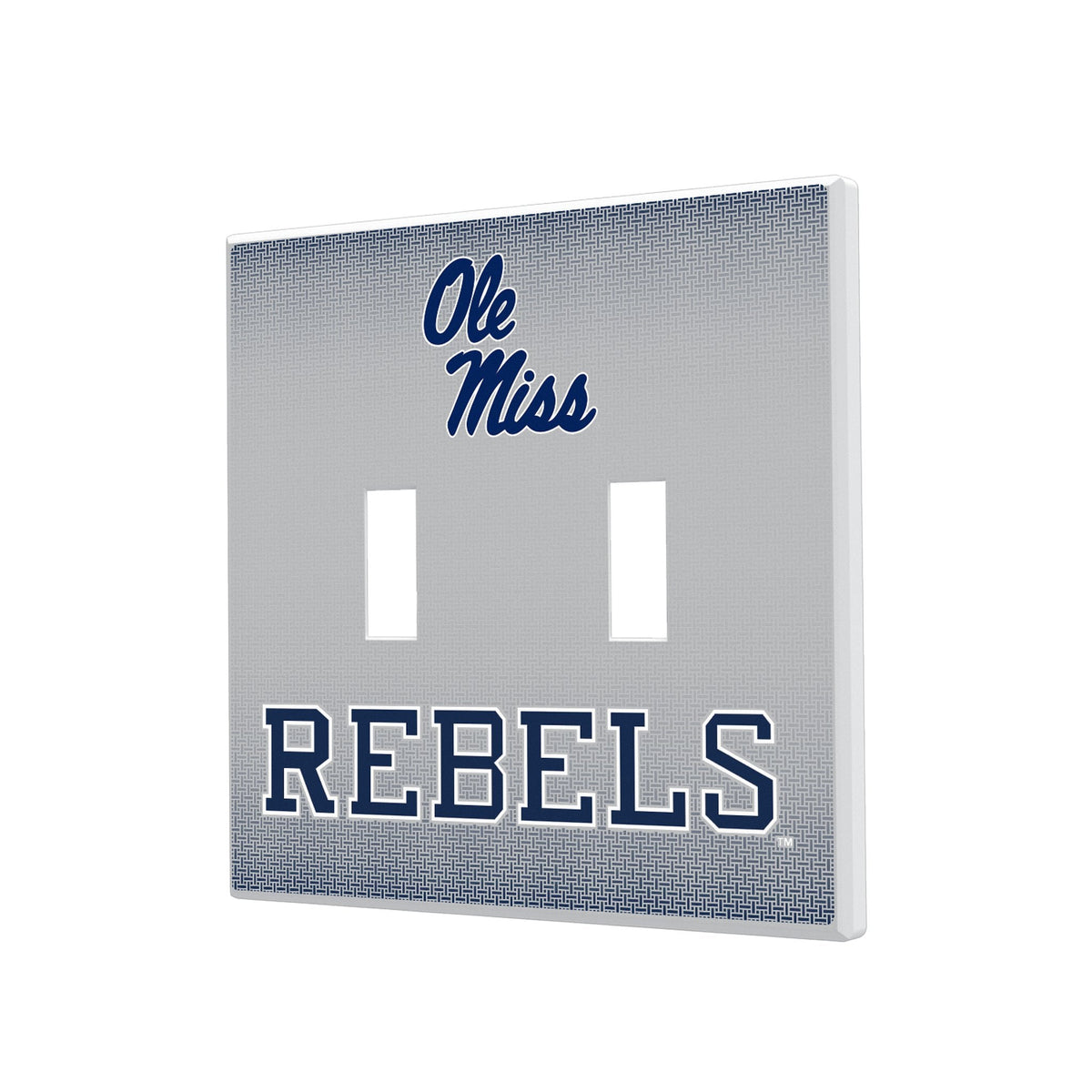 University of Mississippi Rebels Linen Hidden-Screw Light Switch Plate 3