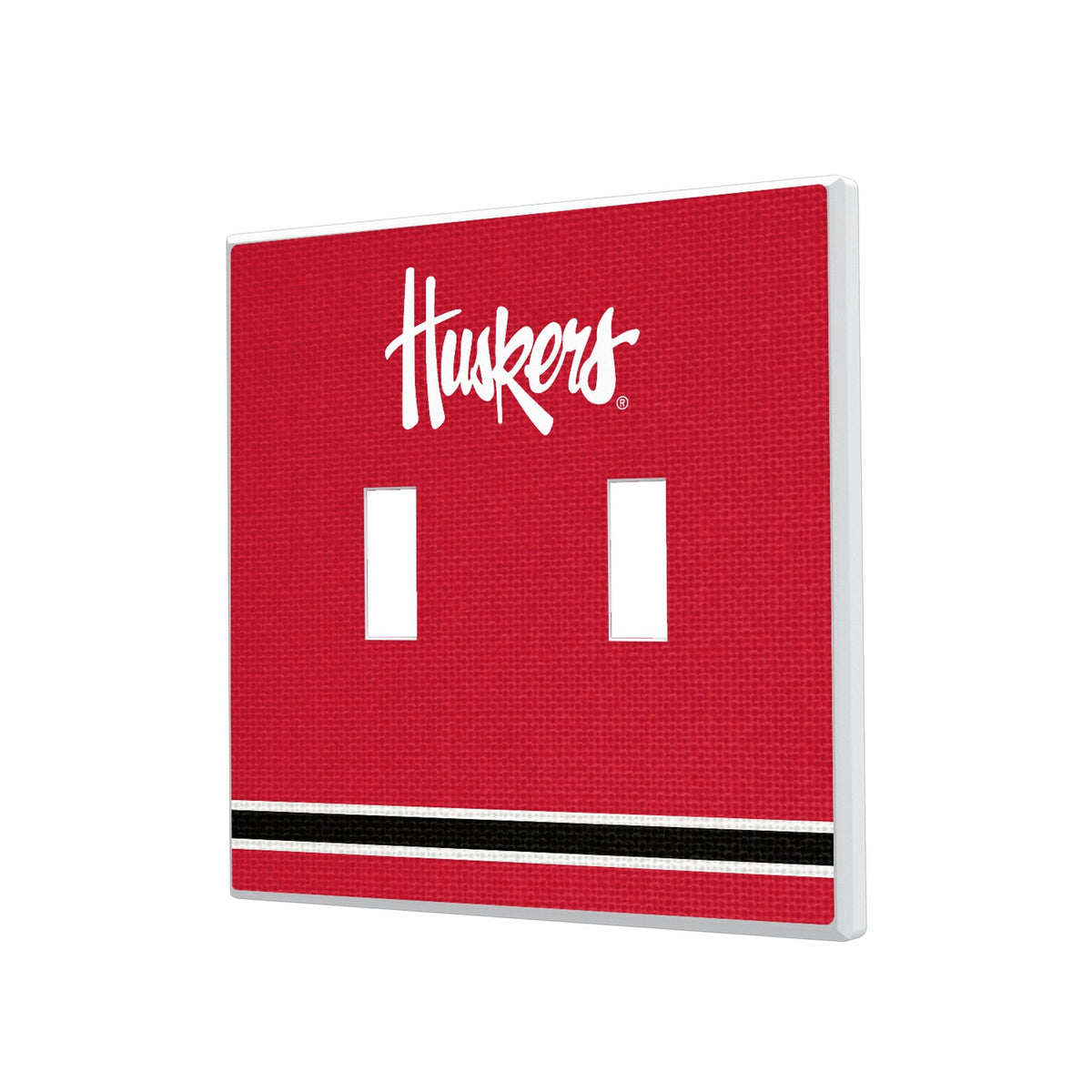 University of Nebraska Huskers Stripe Hidden-Screw Light Switch Plate 3