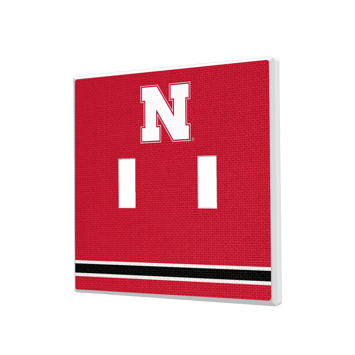 University of Nebraska Huskers Block N Stripe Hidden-Screw Light Switch Plate 3