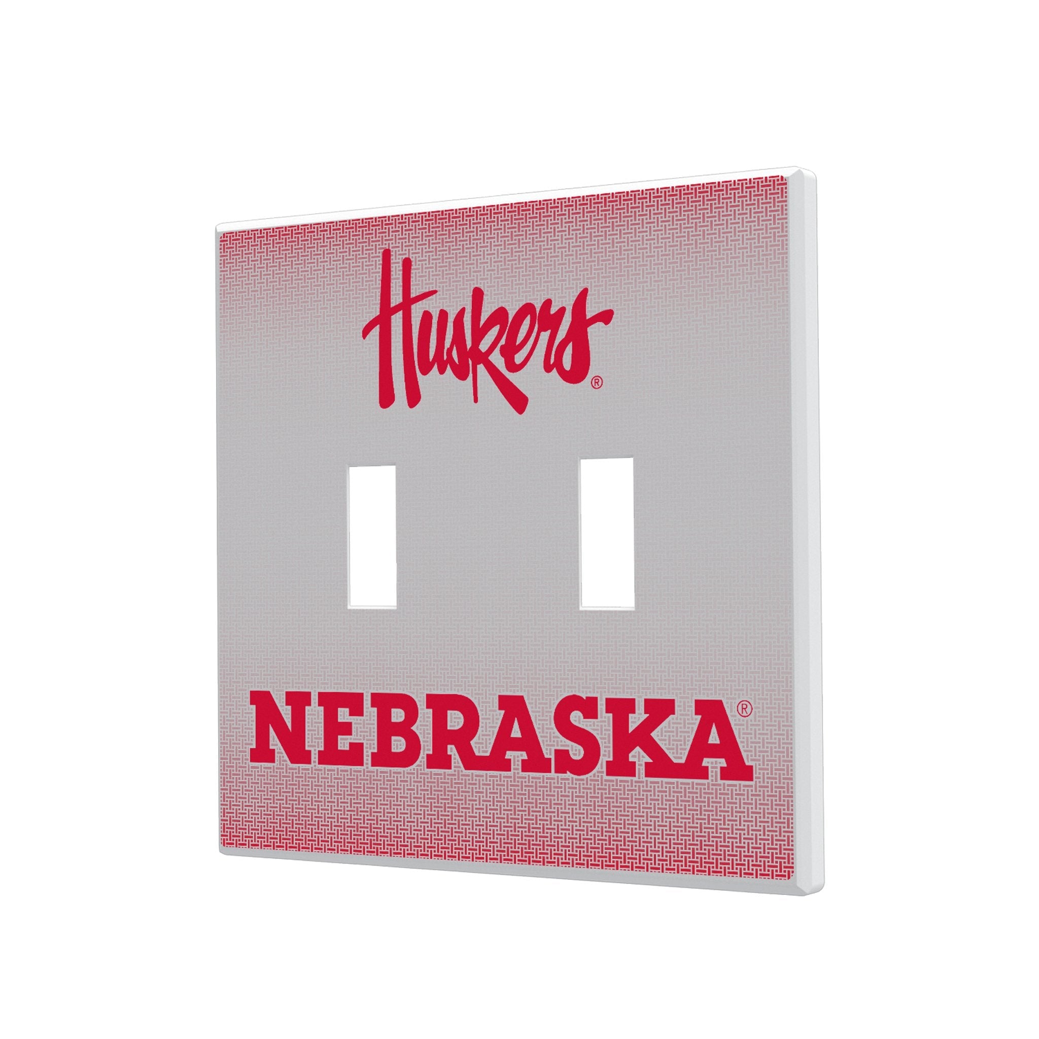 University of Nebraska Huskers Linen Hidden-Screw Light Switch Plate 3