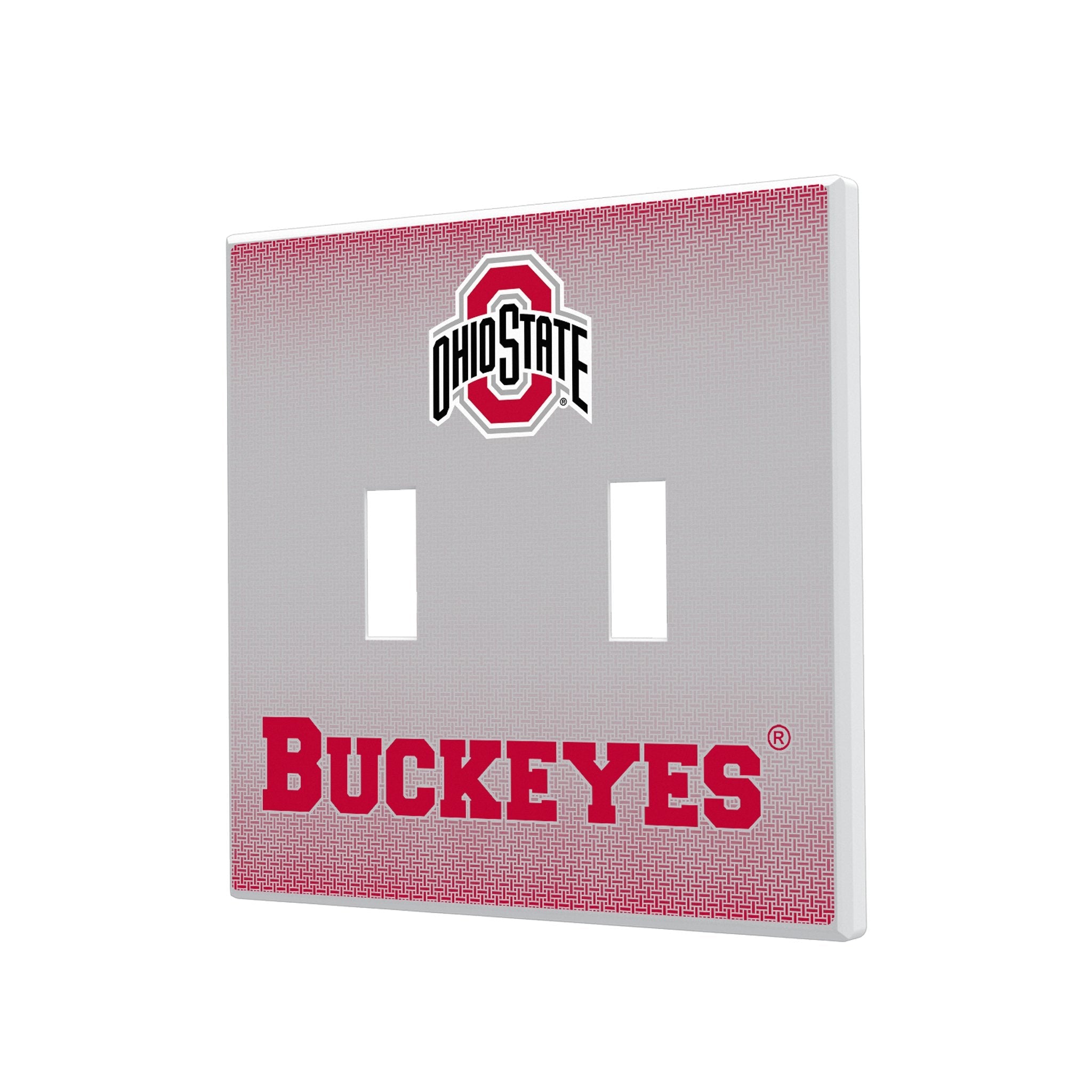 Ohio State University Buckeyes Linen Hidden-Screw Light Switch Plate 3