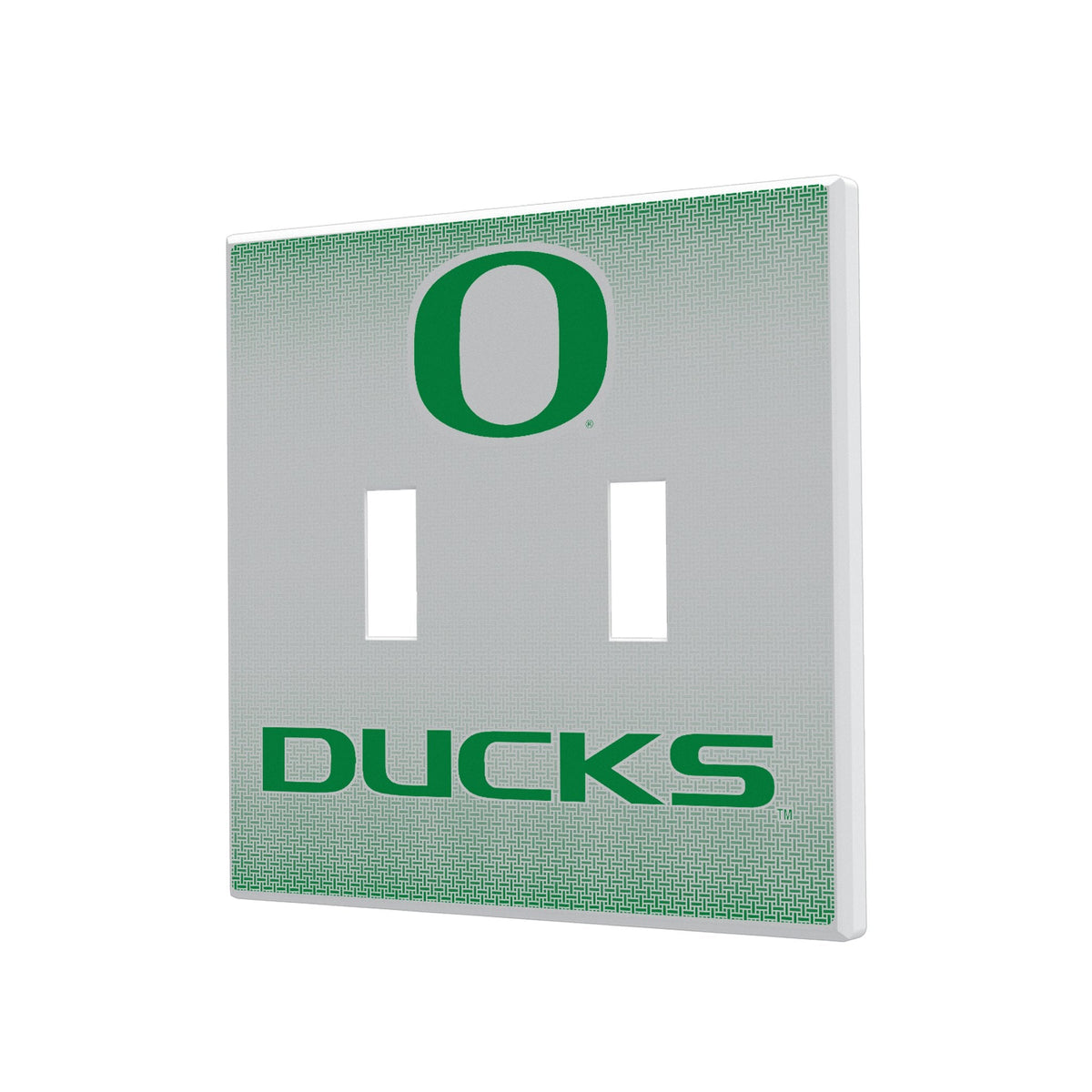 University of Oregon Ducks Linen Hidden-Screw Light Switch Plate 3