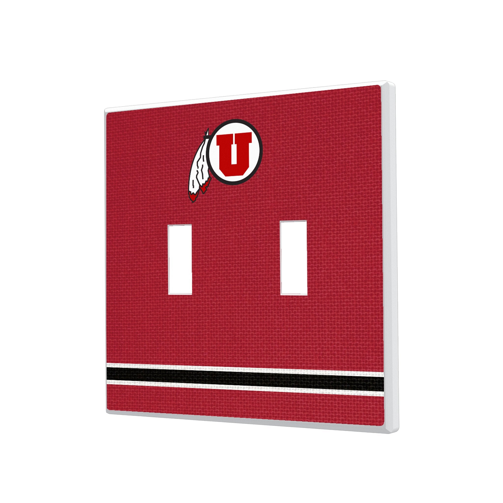 University of Utah Utes Stripe Hidden-Screw Light Switch Plate 3