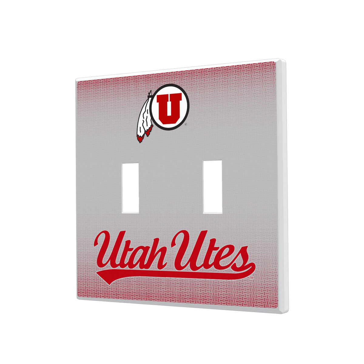 University of Utah Utes Linen Hidden-Screw Light Switch Plate 3