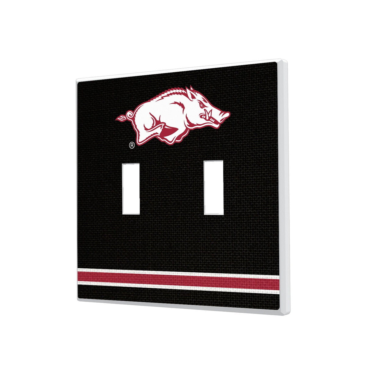 University of Arkansas Fayetteville Razorbacks Stripe Hidden-Screw Light Switch Plate 3