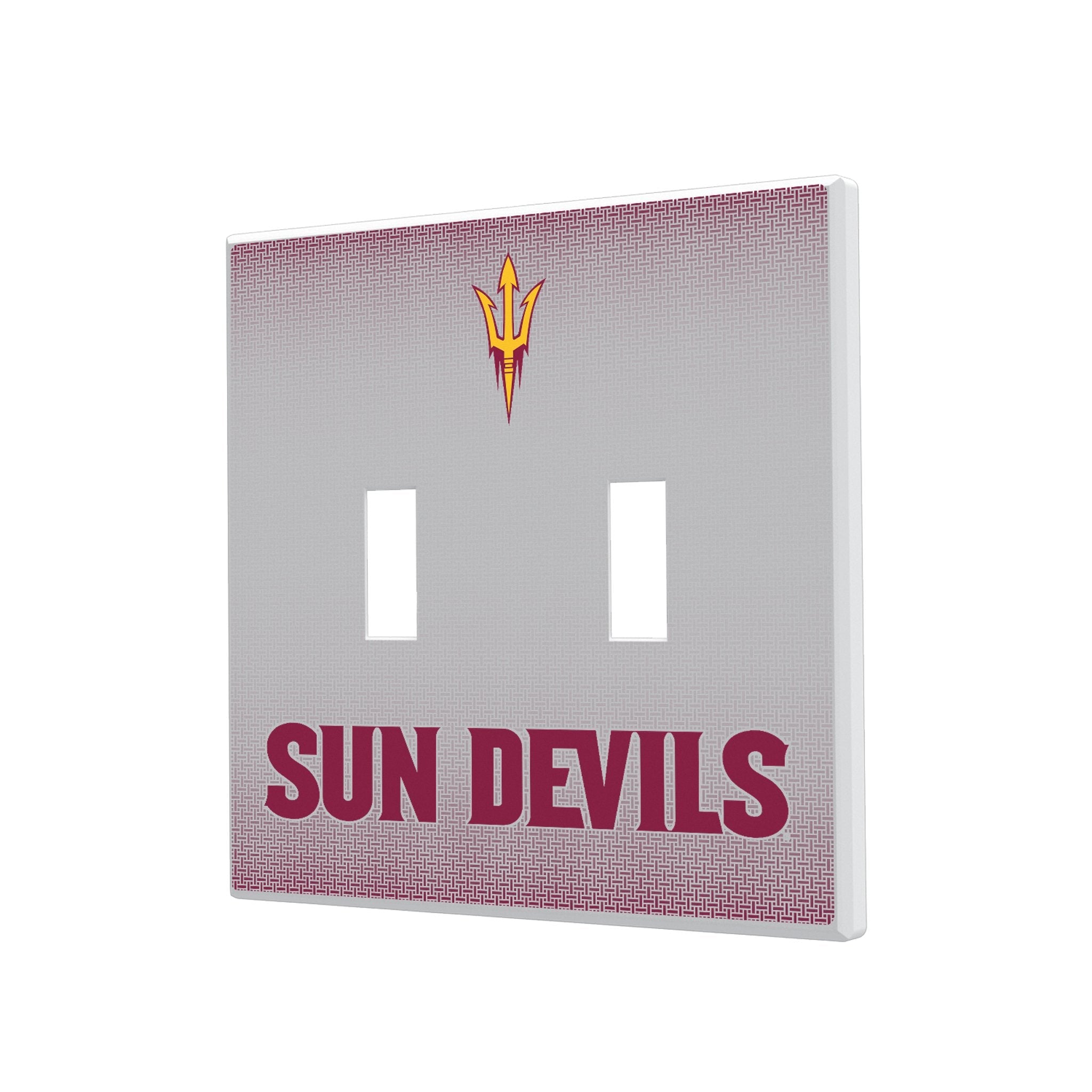 Arizona State University Sun Devils Linen Hidden-Screw Light Switch Plate 3