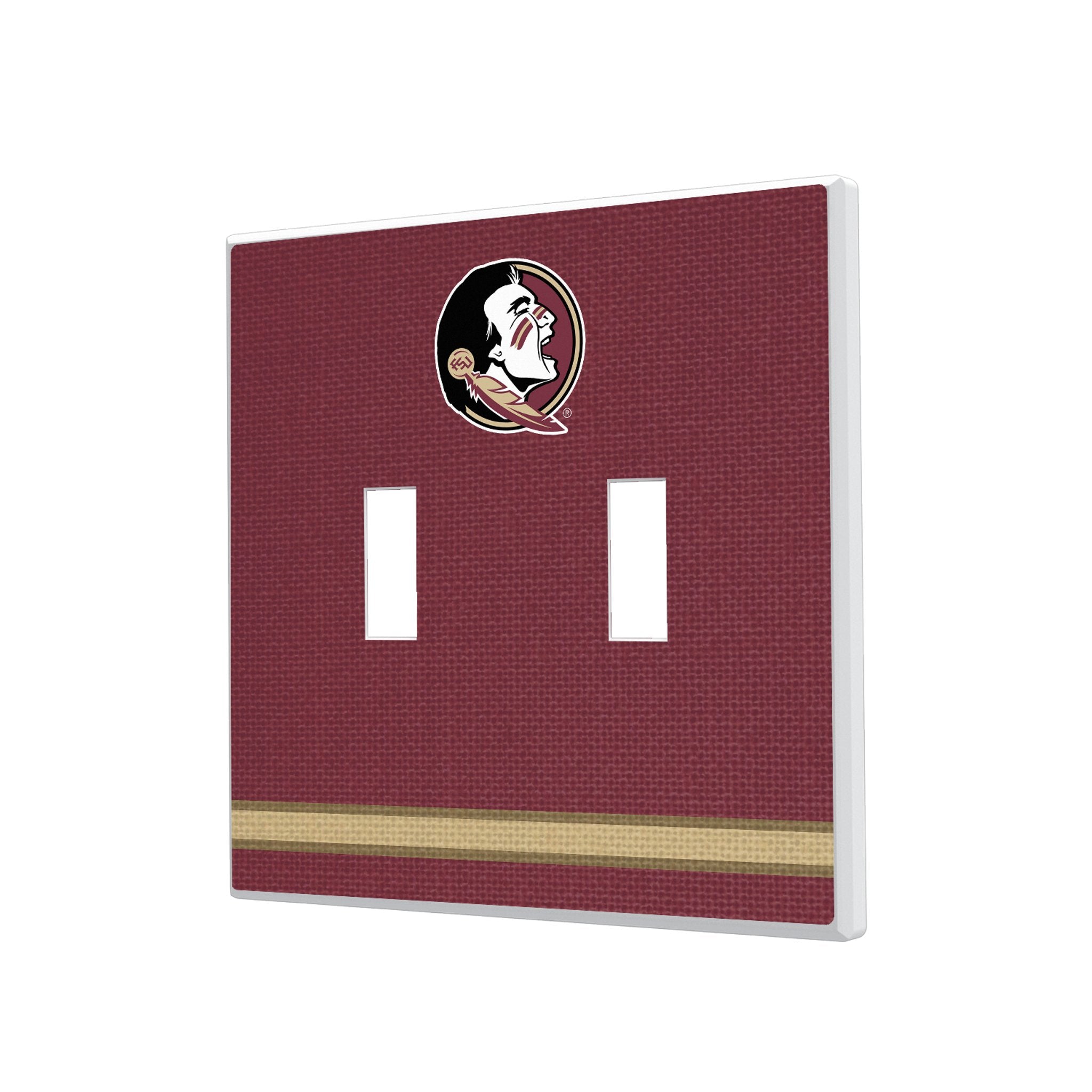 Florida State University Seminoles Stripe Hidden-Screw Light Switch Plate 3