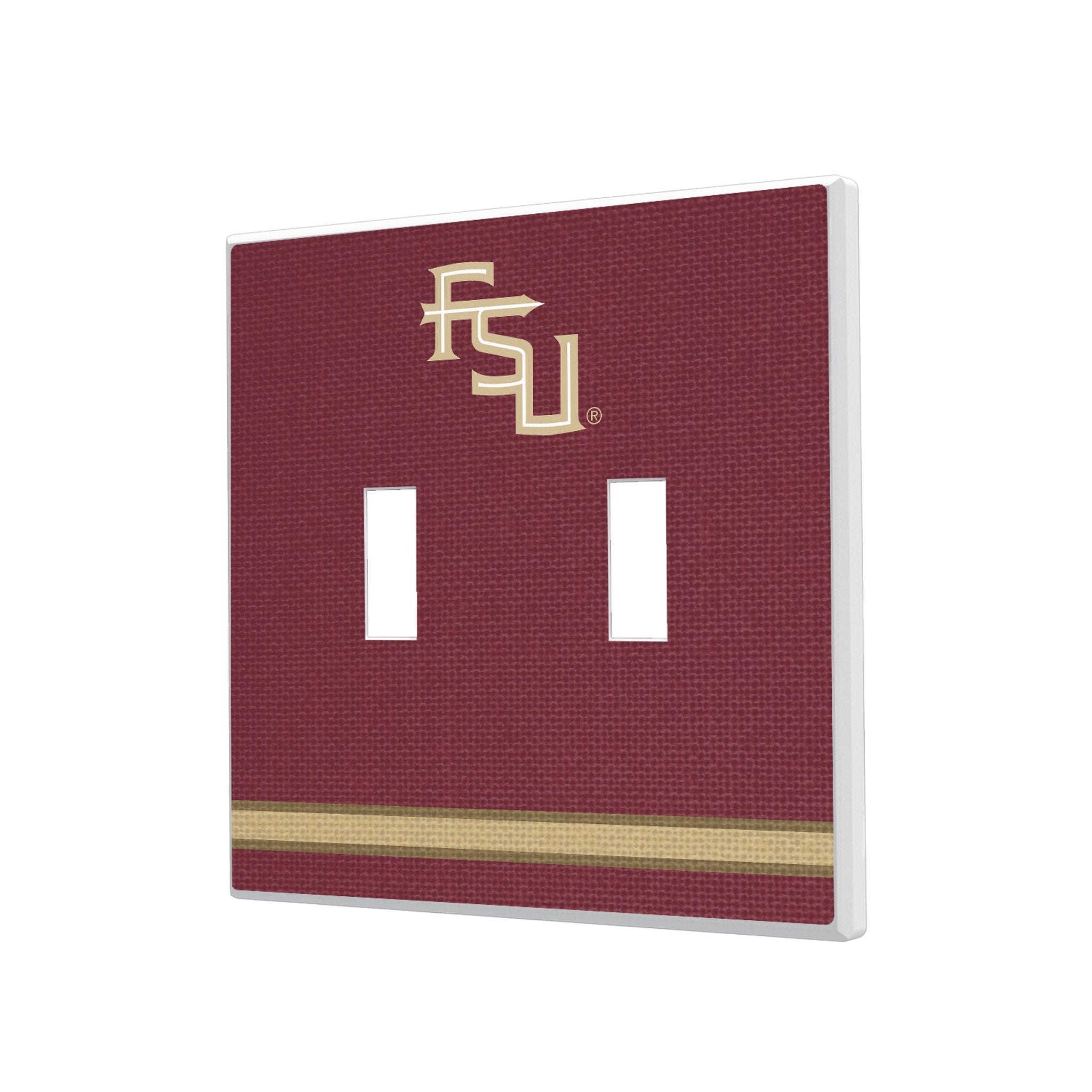 Florida State University Seminoles Athletic Wordmark Stripe Hidden-Screw Light Switch Plate 3