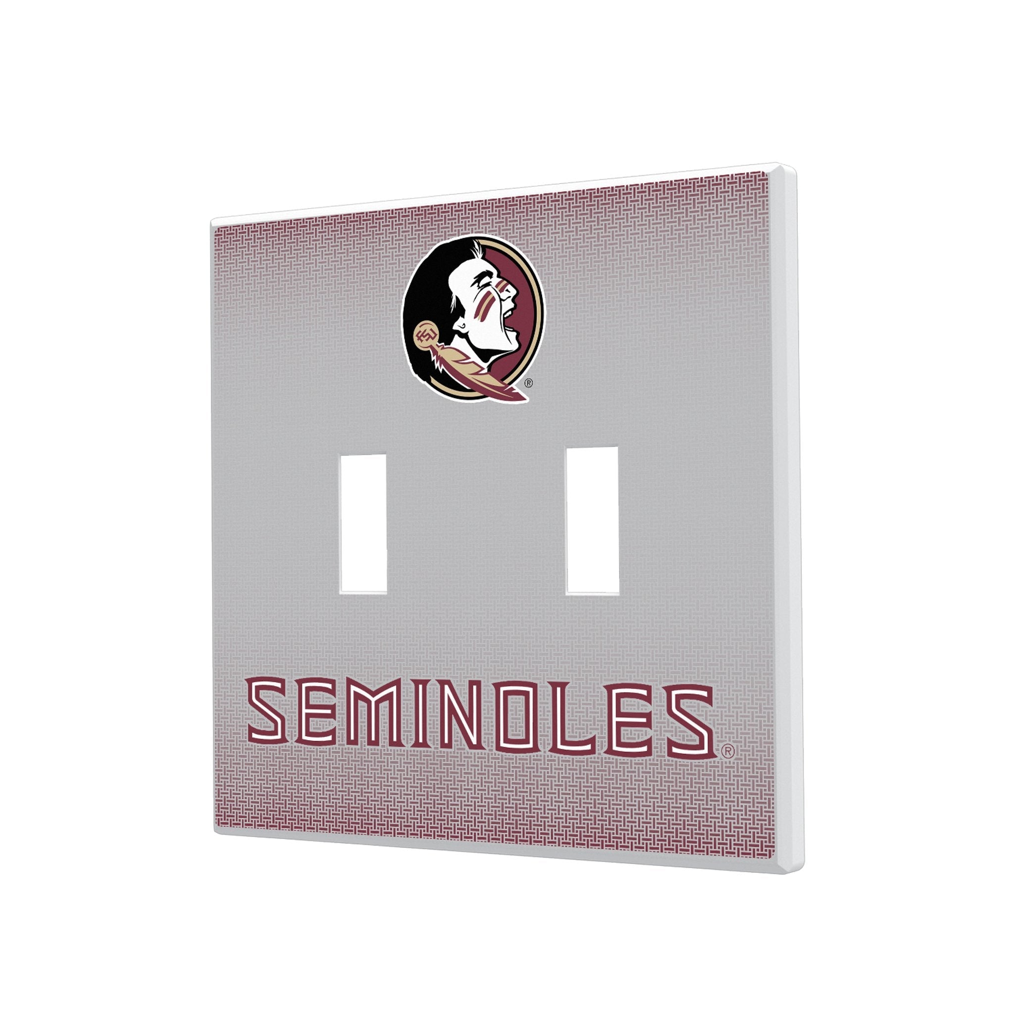 Florida State University Seminoles Linen Hidden-Screw Light Switch Plate 3