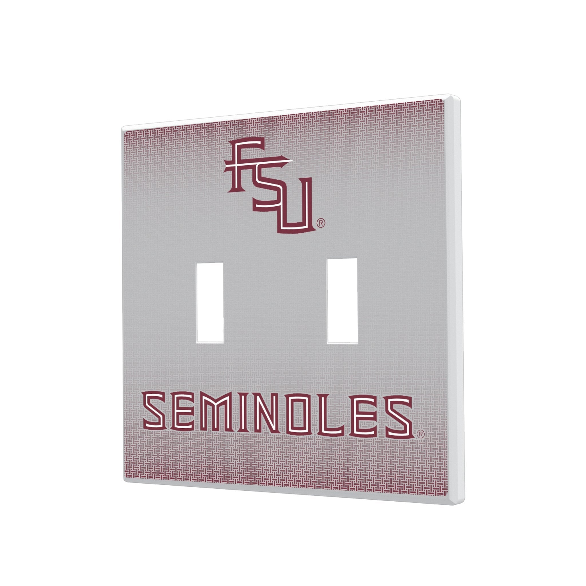 Florida State University Seminoles Athletic Wordmark Linen Hidden-Screw Light Switch Plate 3