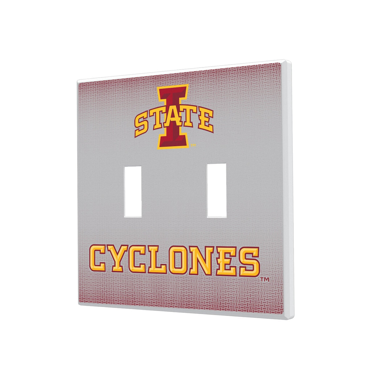 Iowa State University Cyclones Linen Hidden-Screw Light Switch Plate 3