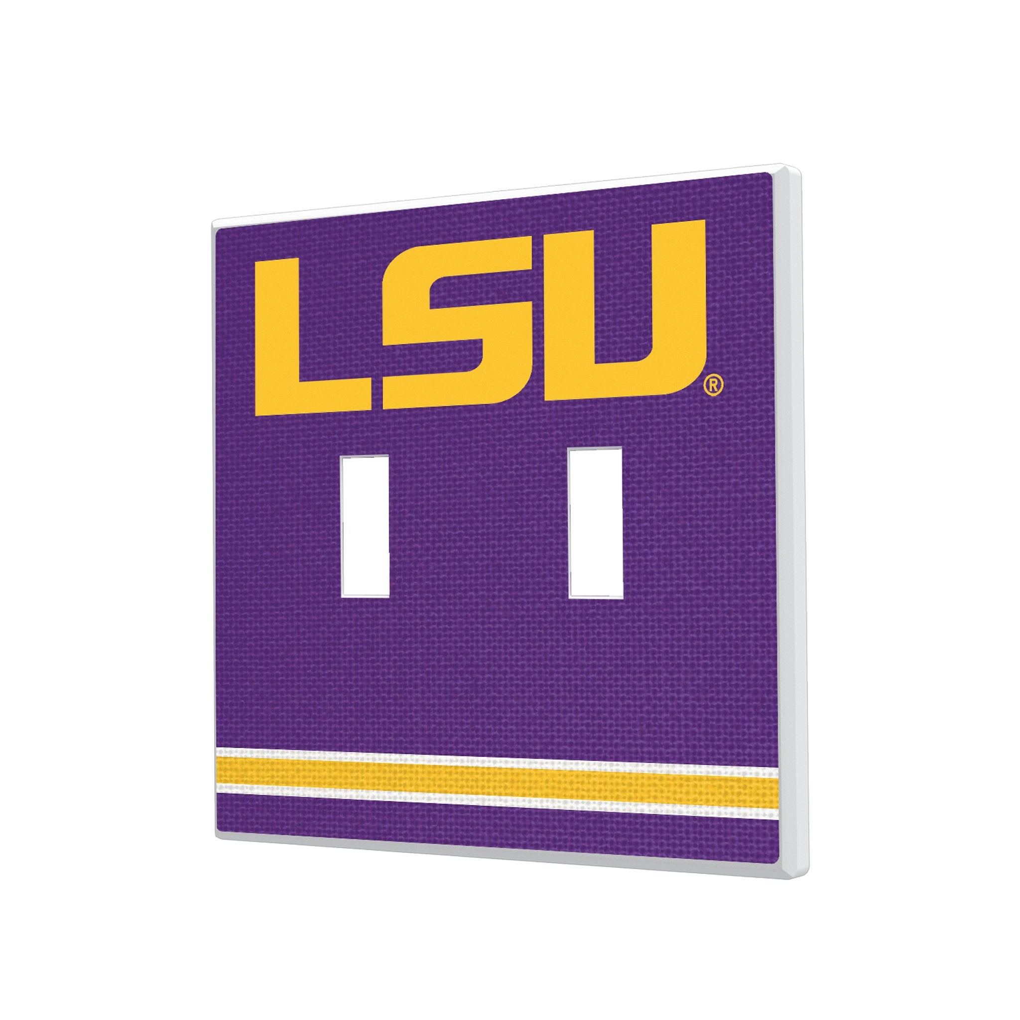 Louisiana State University Tigers Stripe Hidden-Screw Light Switch Plate 3