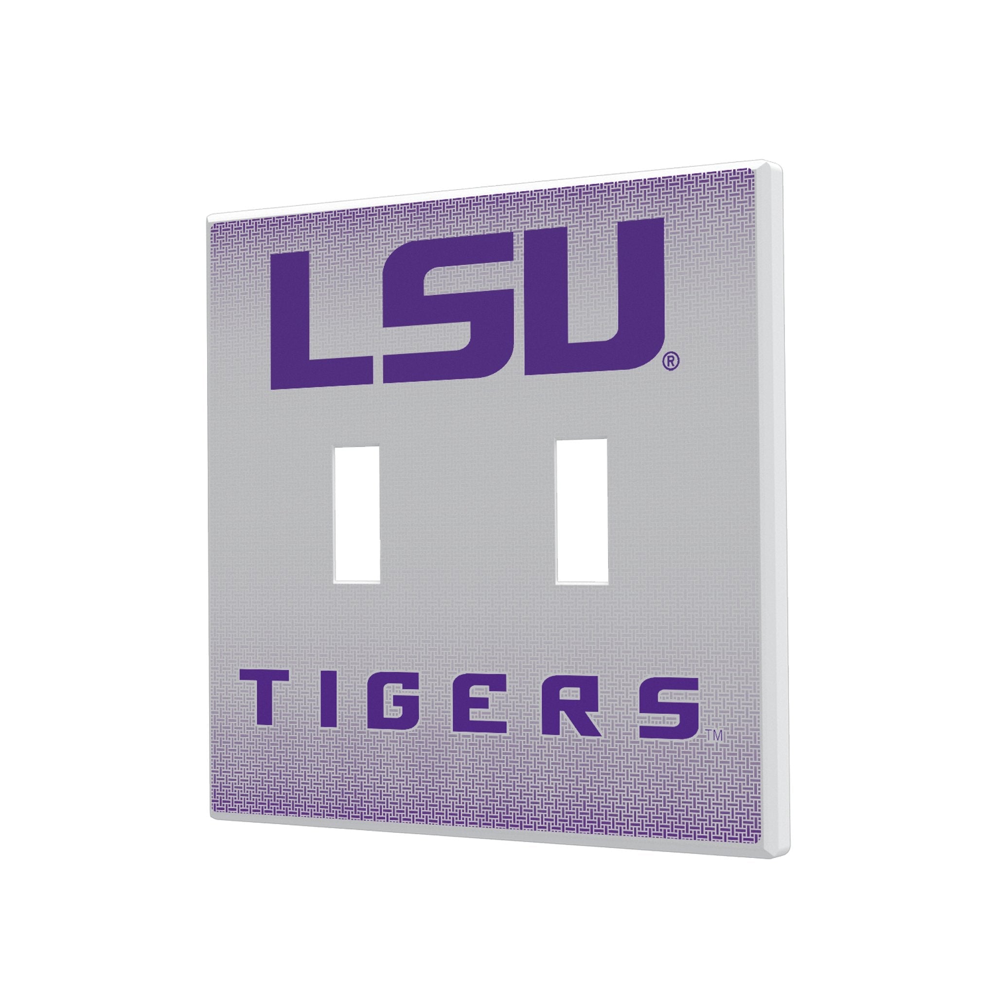Louisiana State University Tigers Linen Hidden-Screw Light Switch Plate 3