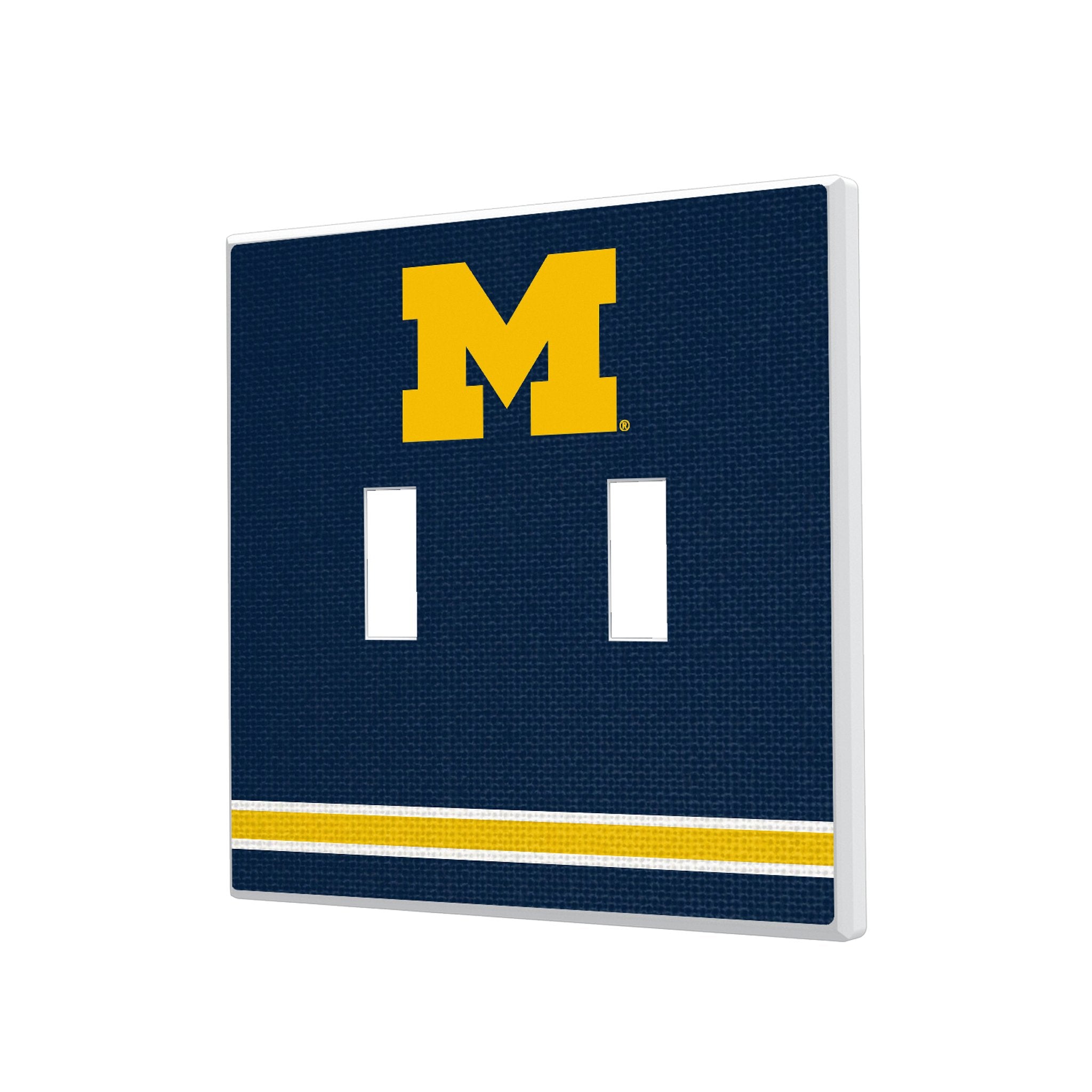 University of Michigan Wolverines Stripe Hidden-Screw Light Switch Plate 3