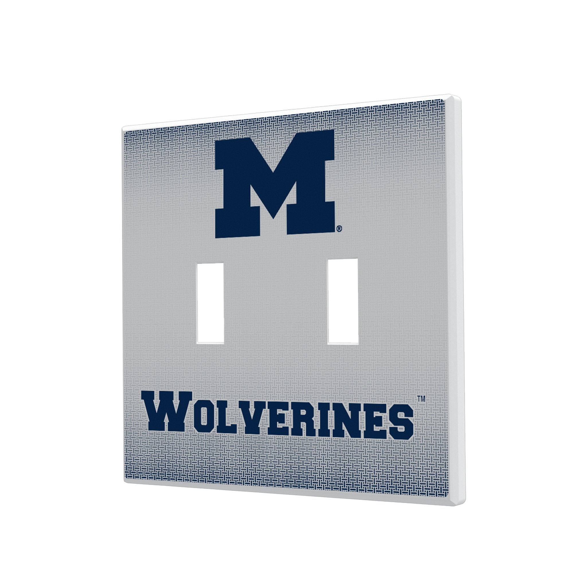 University of Michigan Wolverines Linen Hidden-Screw Light Switch Plate 3