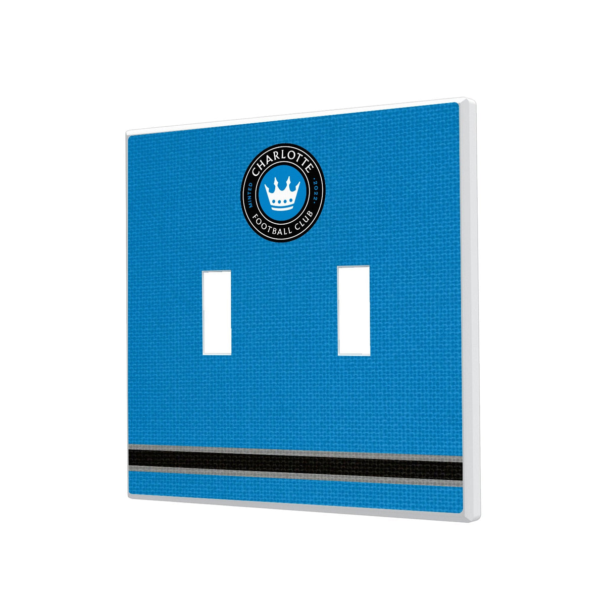 Charlotte FC Stripe Hidden-Screw Light Switch Plate 3