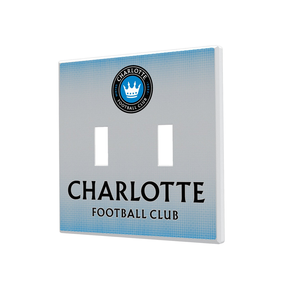 Charlotte FC Linen Hidden-Screw Light Switch Plate 3