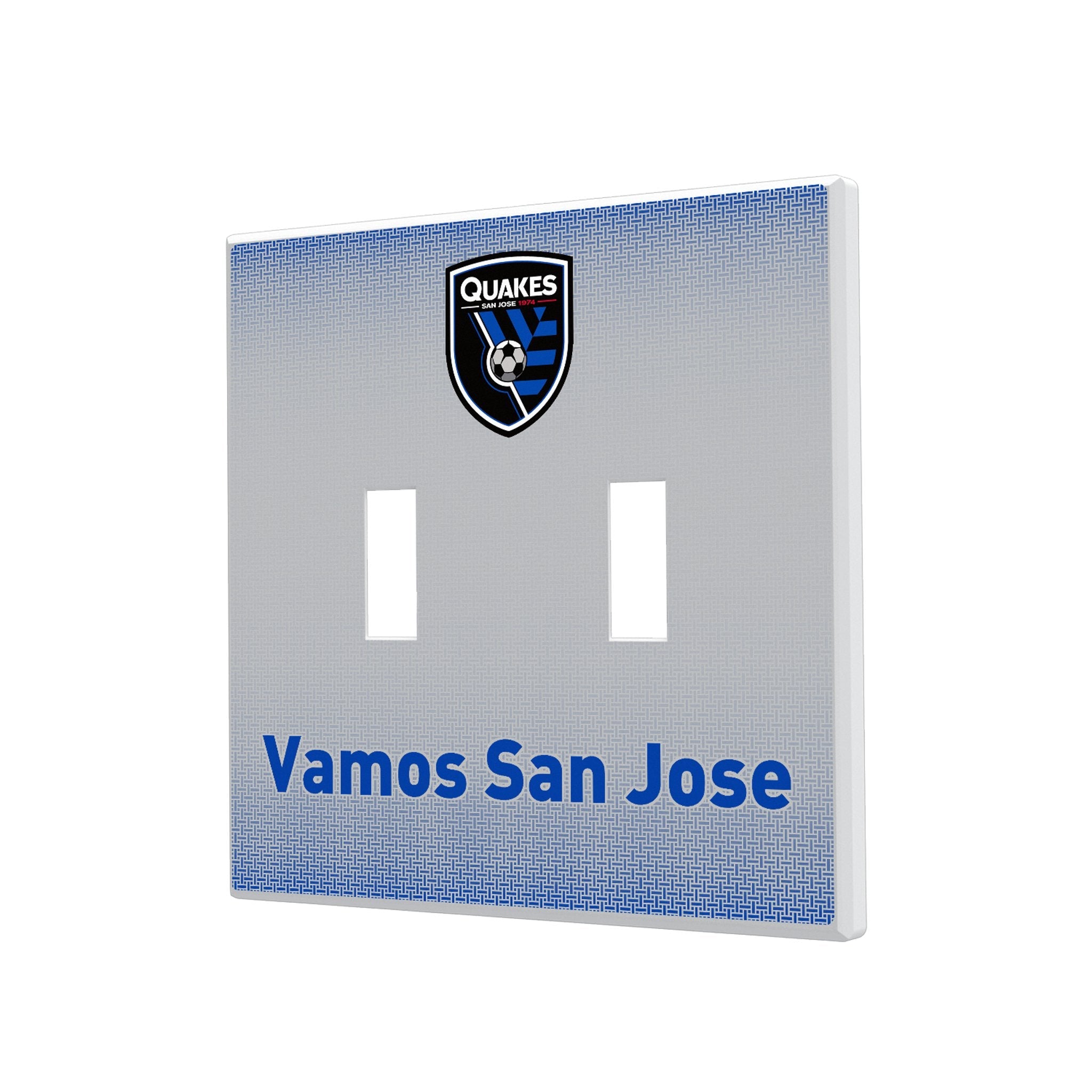San Jose Earthquakes Linen Hidden-Screw Light Switch Plate 3