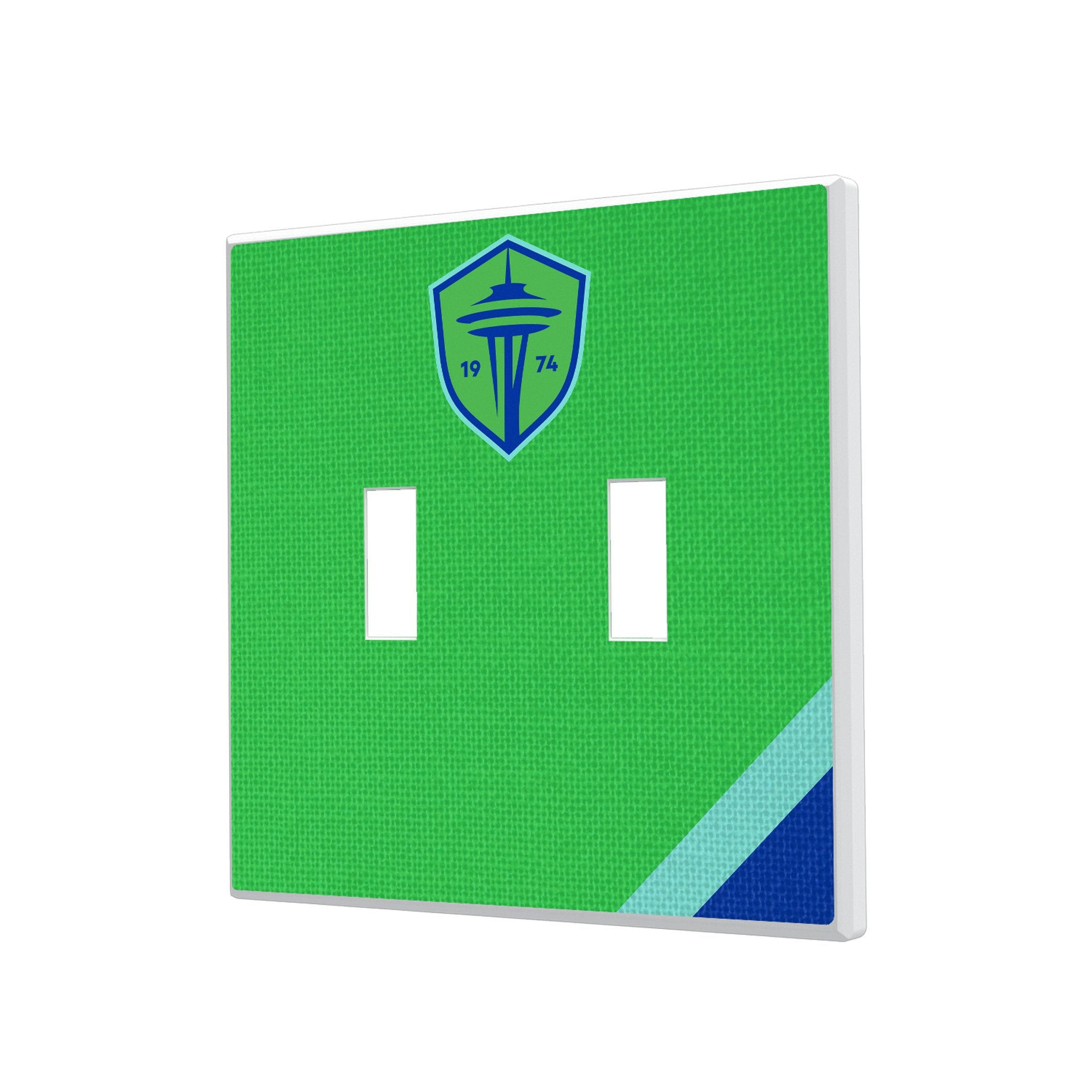 Seattle Sounders FC Diagonal Stripe Hidden-Screw Light Switch Plate 3