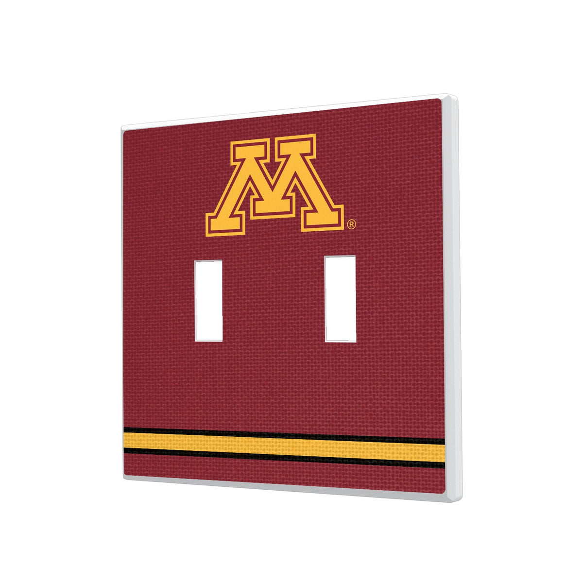 University of Minnesota Golden Gophers Stripe Hidden-Screw Light Switch Plate 3