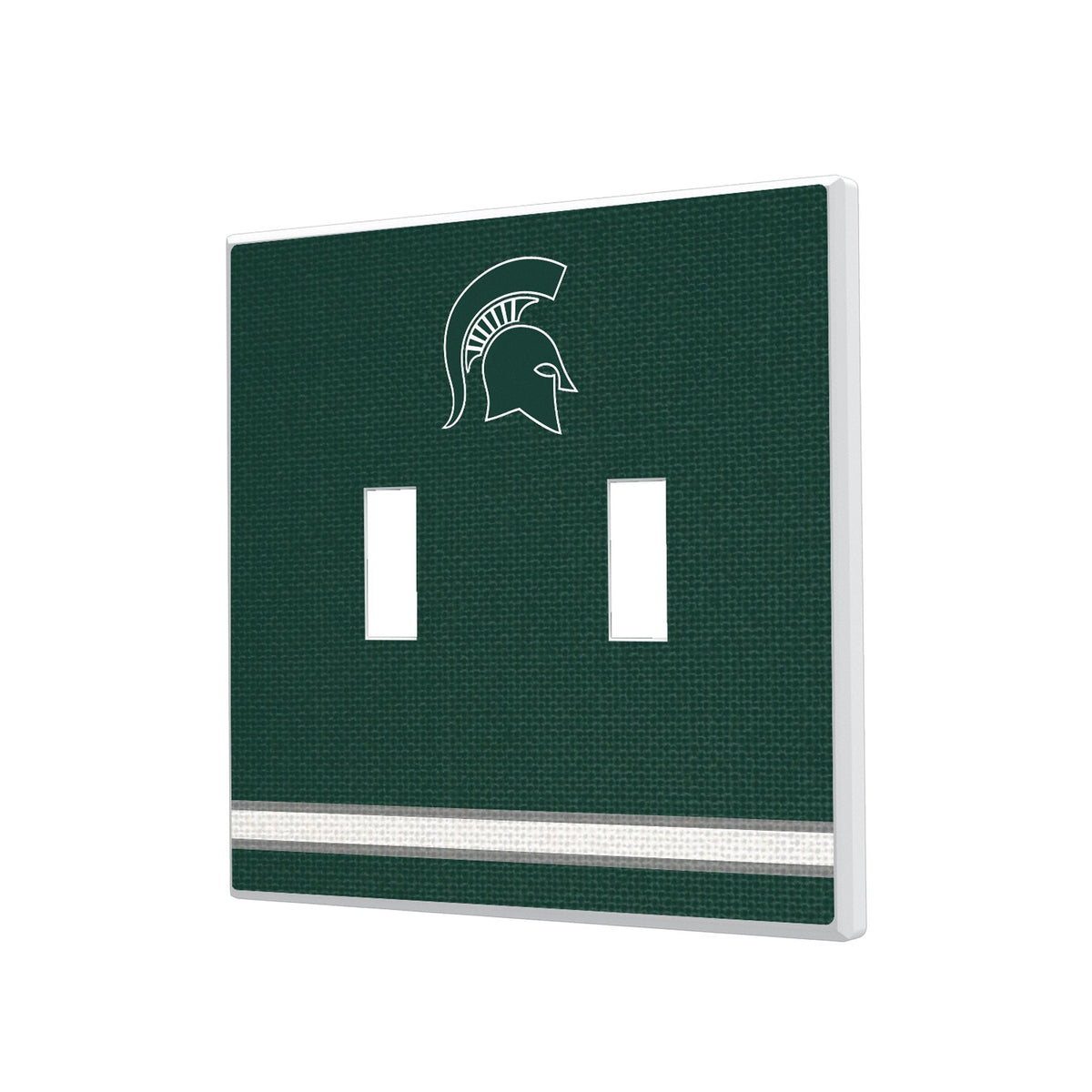 Michigan State University Spartans Stripe Hidden-Screw Light Switch Plate 3