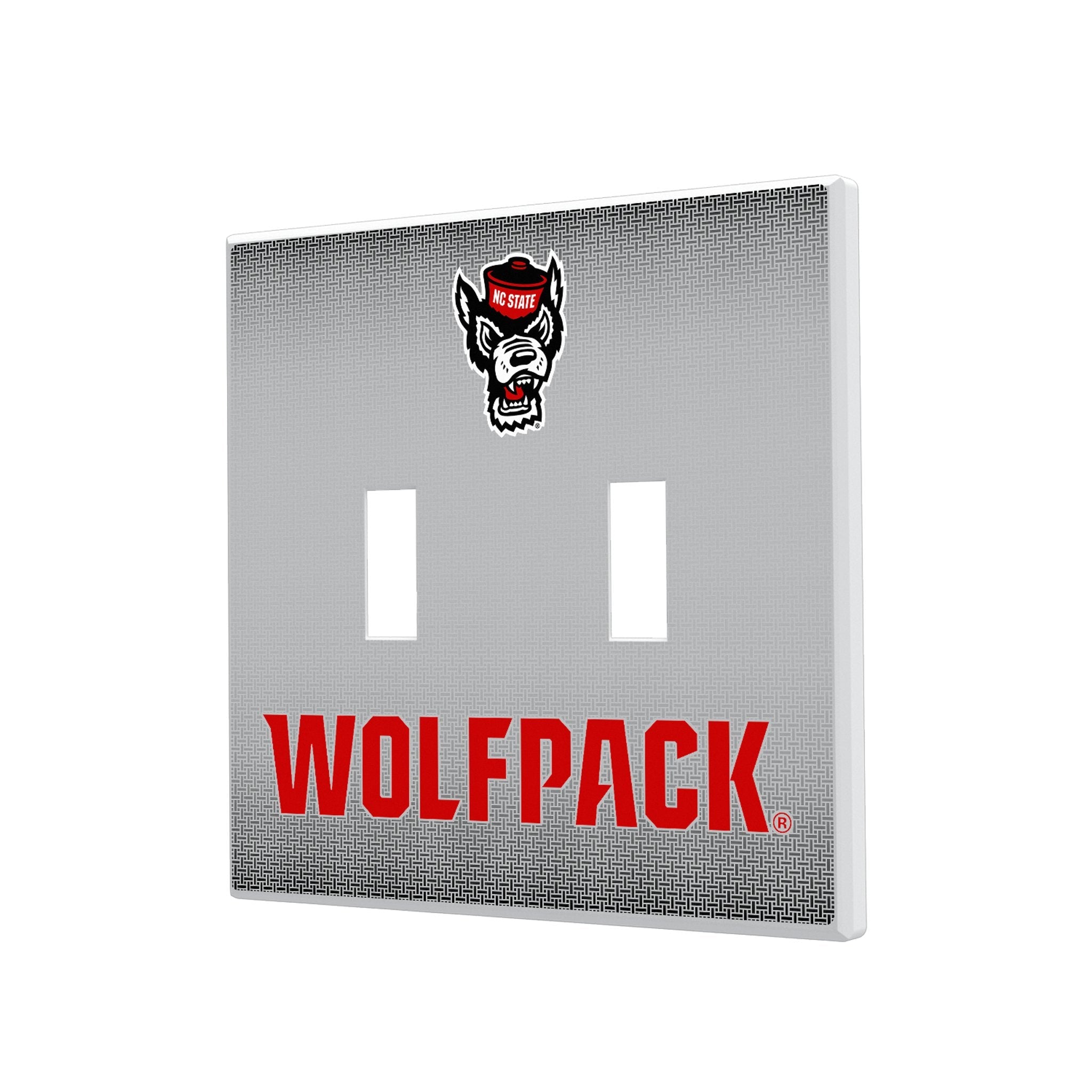 North Carolina State University Wolfpack Linen Hidden-Screw Light Switch Plate 3