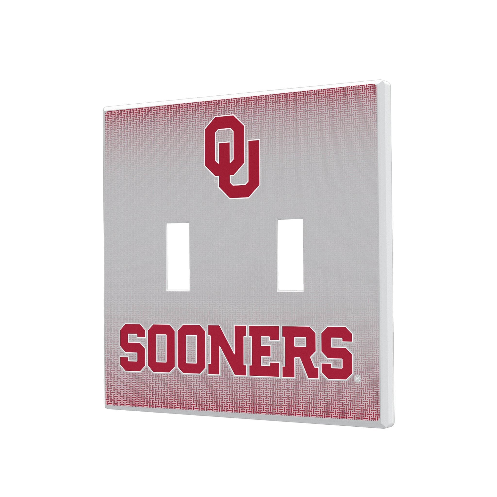 University of Oklahoma Sooners Linen Hidden-Screw Light Switch Plate 3