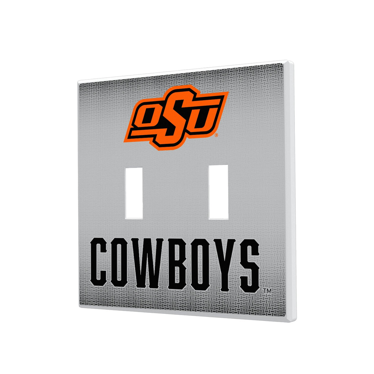 Oklahoma State University Cowboys Linen Hidden-Screw Light Switch Plate 3