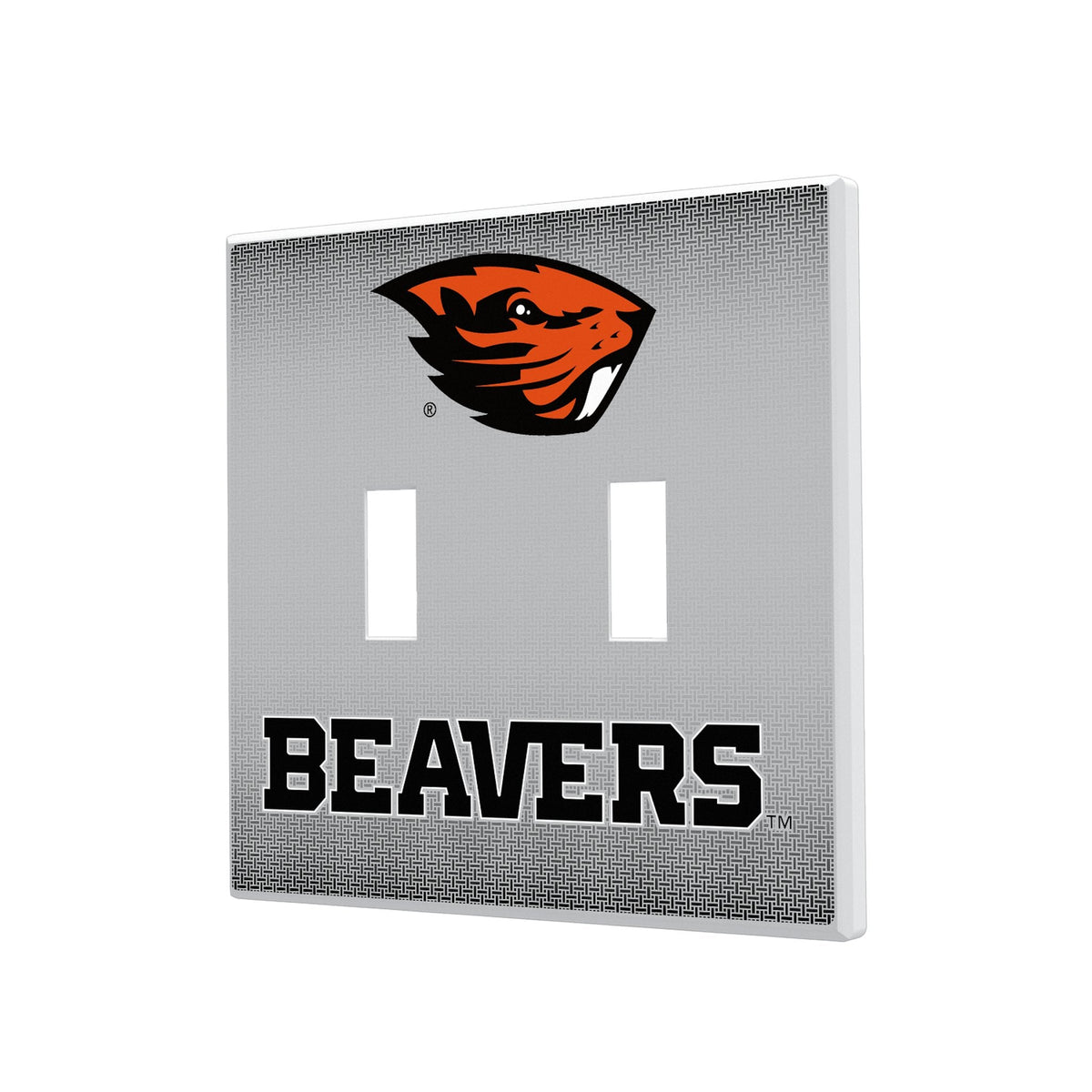 Oregon State University Beavers Linen Hidden-Screw Light Switch Plate 3
