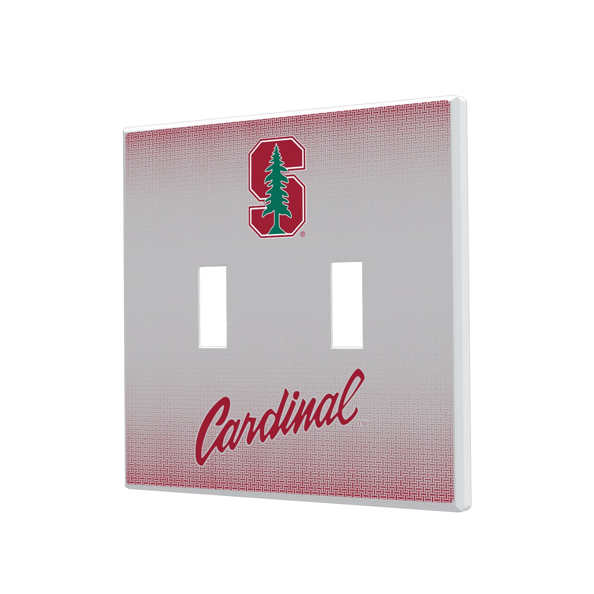 Stanford University Cardinal Linen Hidden-Screw Light Switch Plate 3