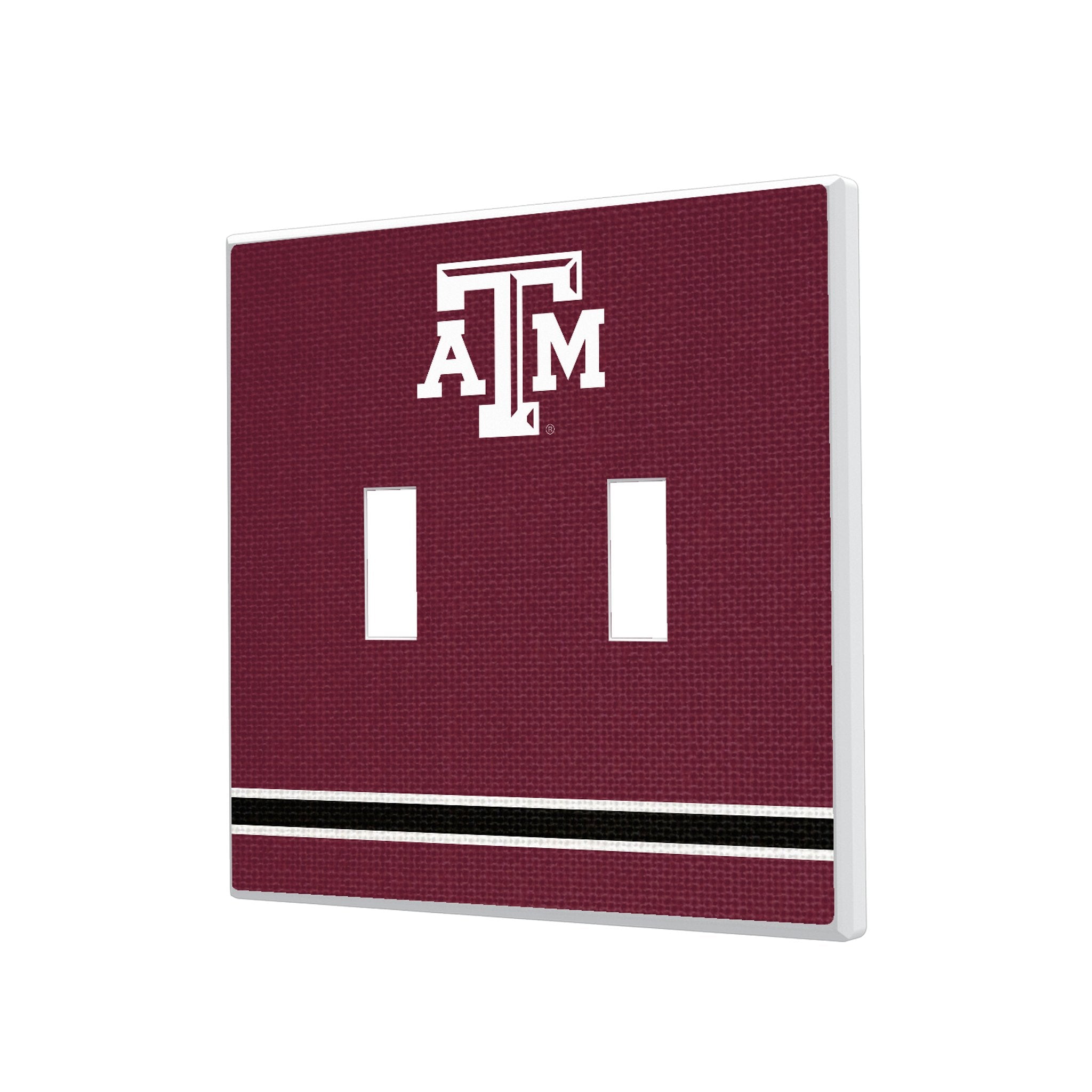 Texas A&M University Aggies Stripe Hidden-Screw Light Switch Plate 3