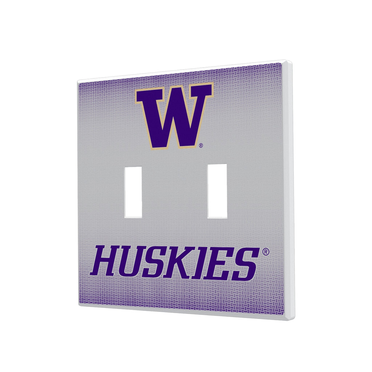 University of Washington Huskies Linen Hidden-Screw Light Switch Plate 3