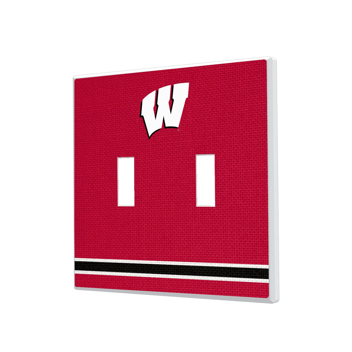 University of Wisconsin Badgers Stripe Hidden-Screw Light Switch Plate 3