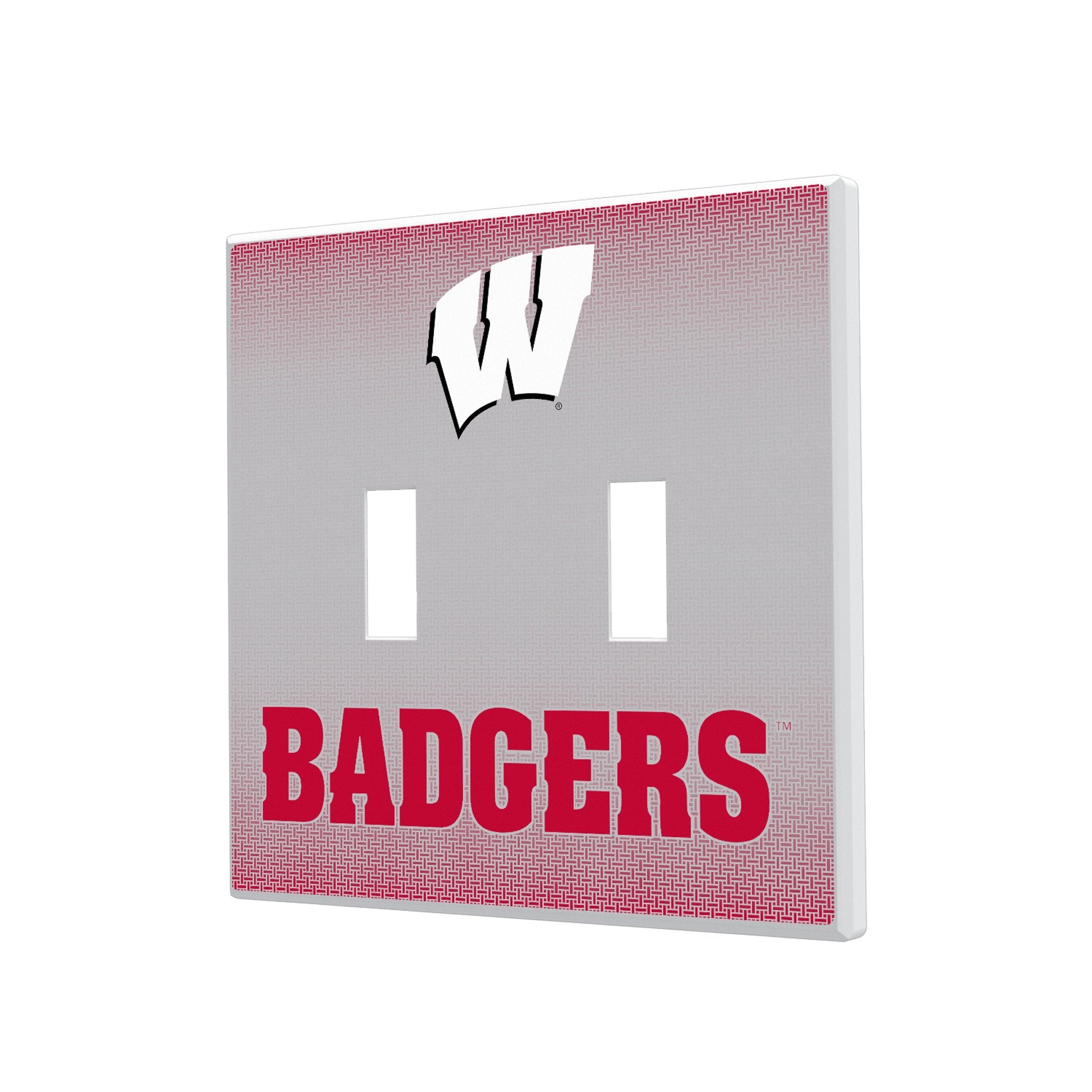 University of Wisconsin Badgers Linen Hidden-Screw Light Switch Plate 3