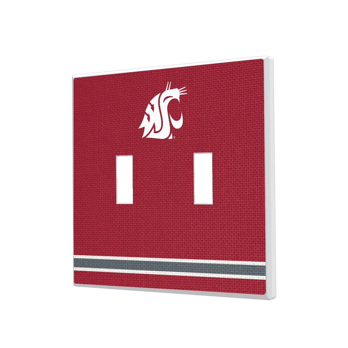 Washington State University Cougars Stripe Hidden-Screw Light Switch Plate 3
