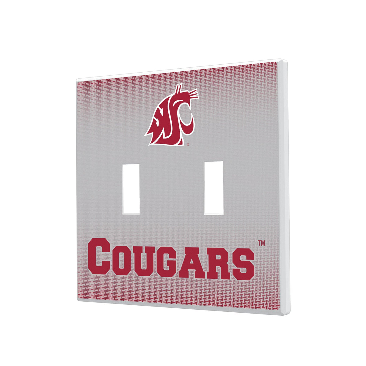 Washington State University Cougars Linen Hidden-Screw Light Switch Plate 3