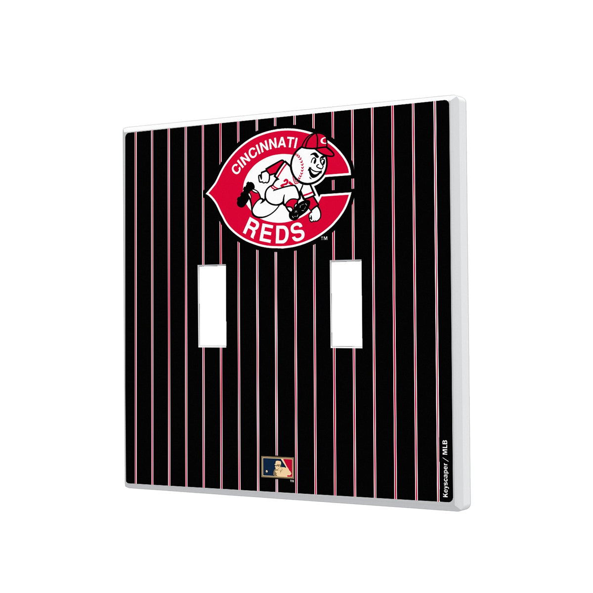 Cincinnati Reds 1974-1992 - Cooperstown Collection Pinstripe Hidden-Screw Light Switch Plate 3