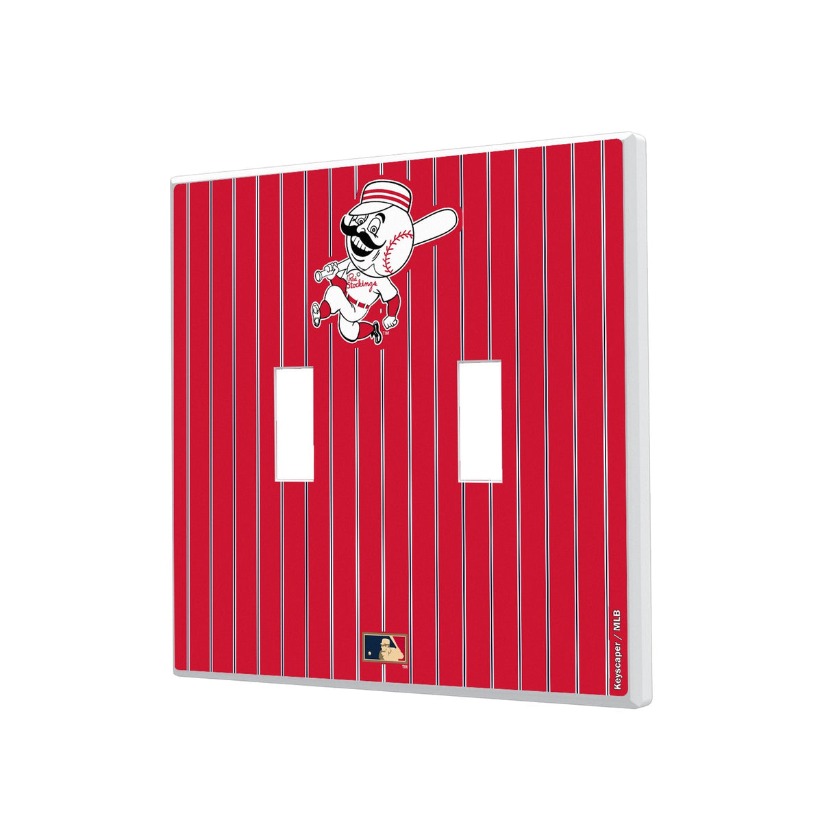 Cincinnati Reds 1953-1967 - Cooperstown Collection Pinstripe Hidden-Screw Light Switch Plate 3