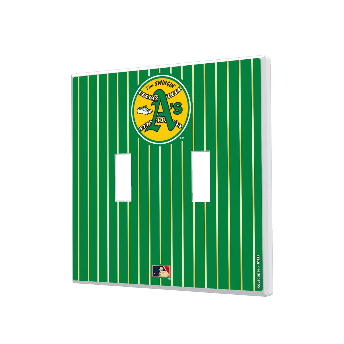 Oakland As 1971-1981 - Cooperstown Collection Pinstripe Hidden-Screw Light Switch Plate 3