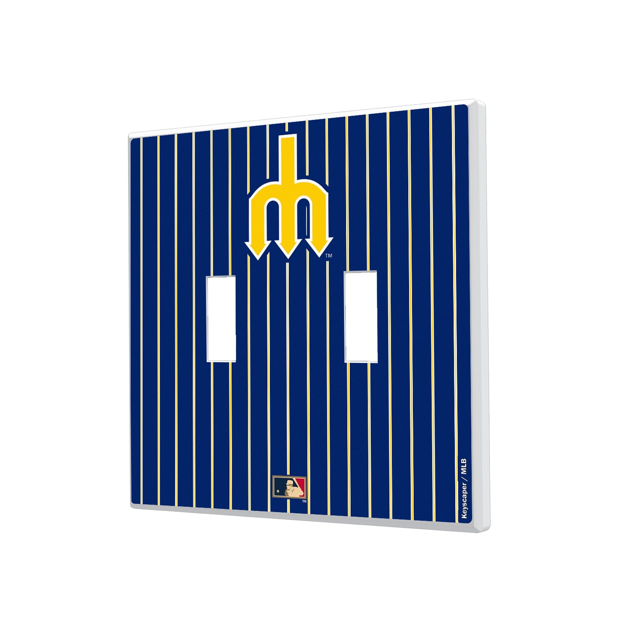 Seattle Mariners 1977-1980 - Cooperstown Collection Pinstripe Hidden-Screw Light Switch Plate 3