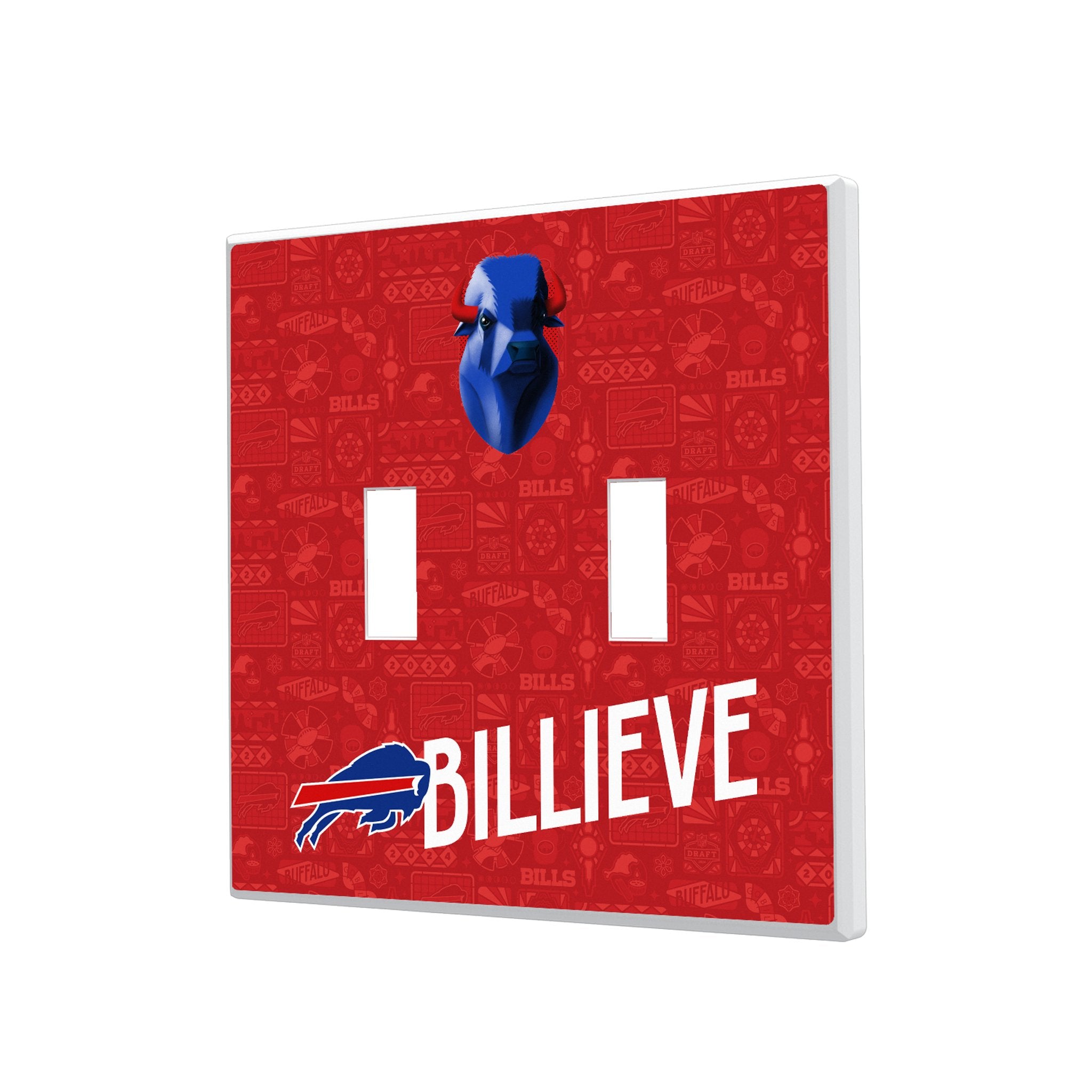Buffalo Bills 2024 Illustrated Limited Edition Hidden-Screw Light Switch Plate 3