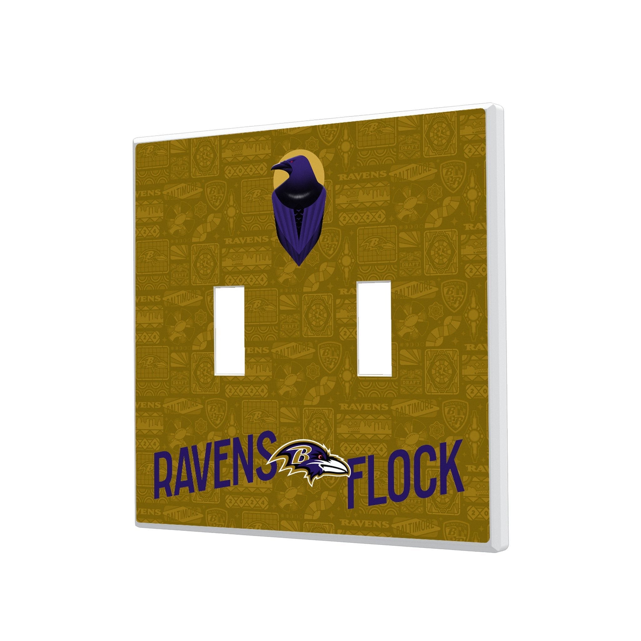 Baltimore Ravens 2024 Illustrated Limited Edition Hidden-Screw Light Switch Plate 3