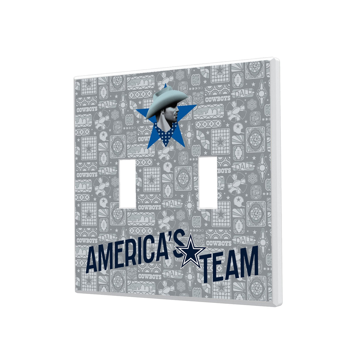 Dallas Cowboys 2024 Illustrated Limited Edition Hidden-Screw Light Switch Plate 3
