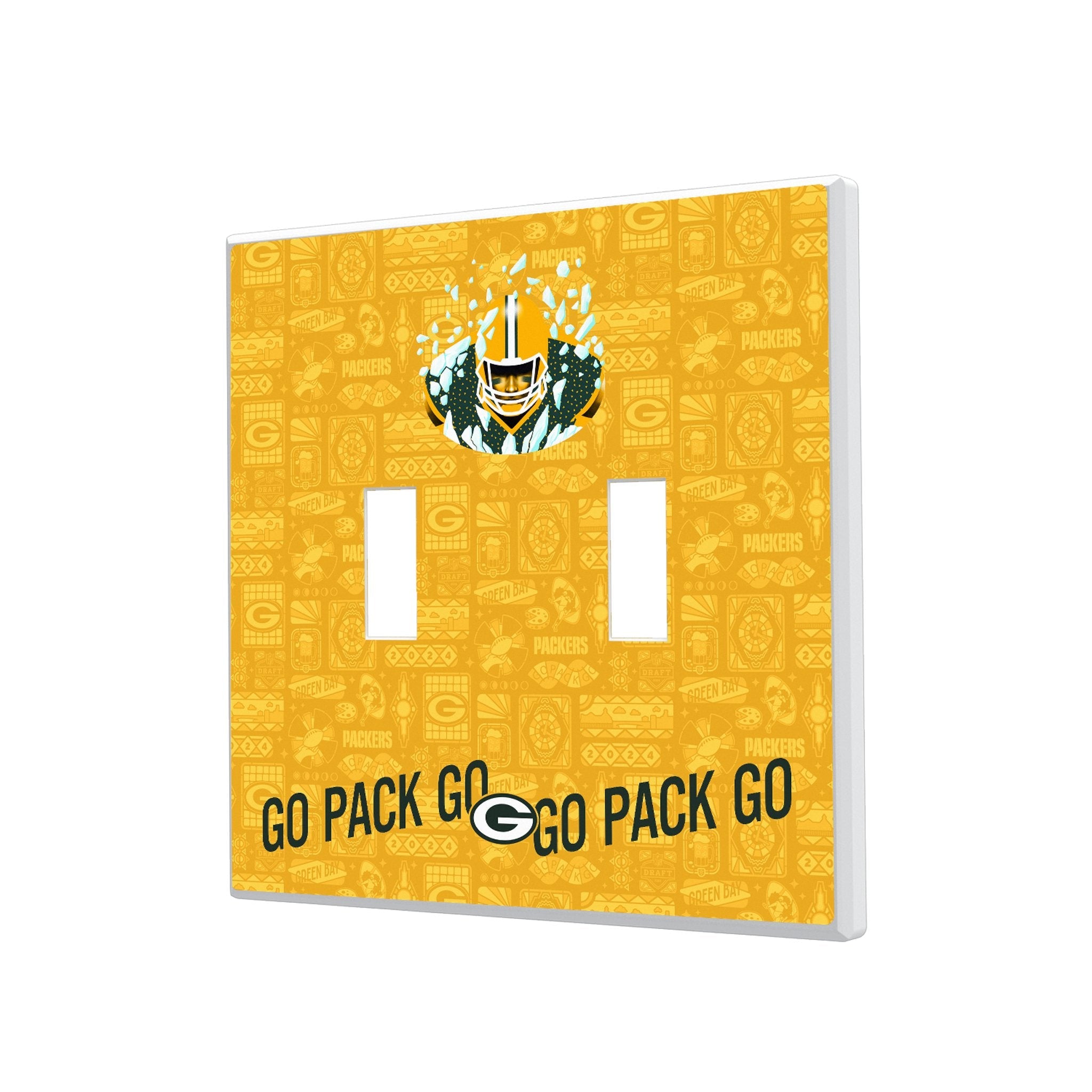 Green Bay Packers 2024 Illustrated Limited Edition Hidden-Screw Light Switch Plate 3