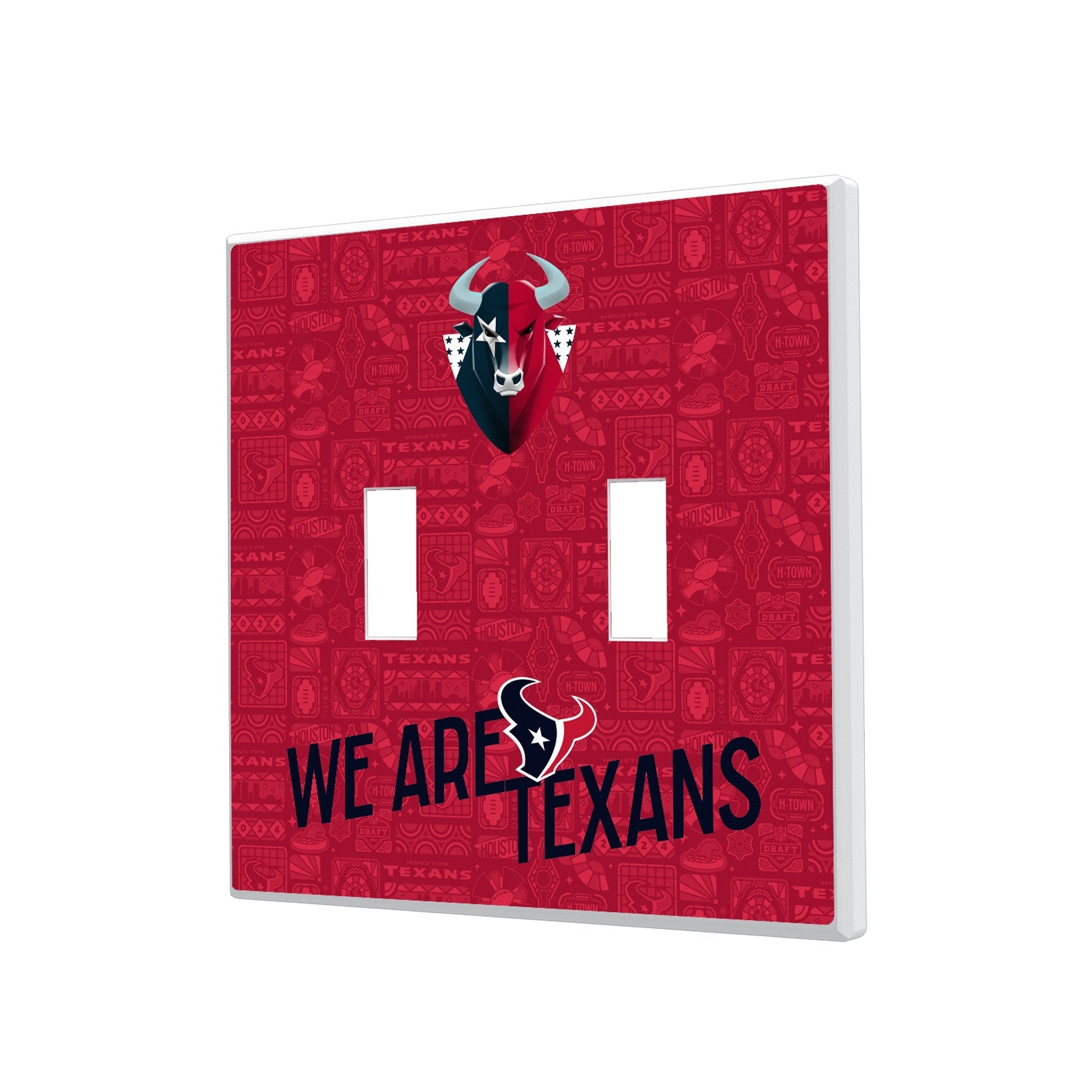 Houston Texans 2024 Illustrated Limited Edition Hidden-Screw Light Switch Plate 3