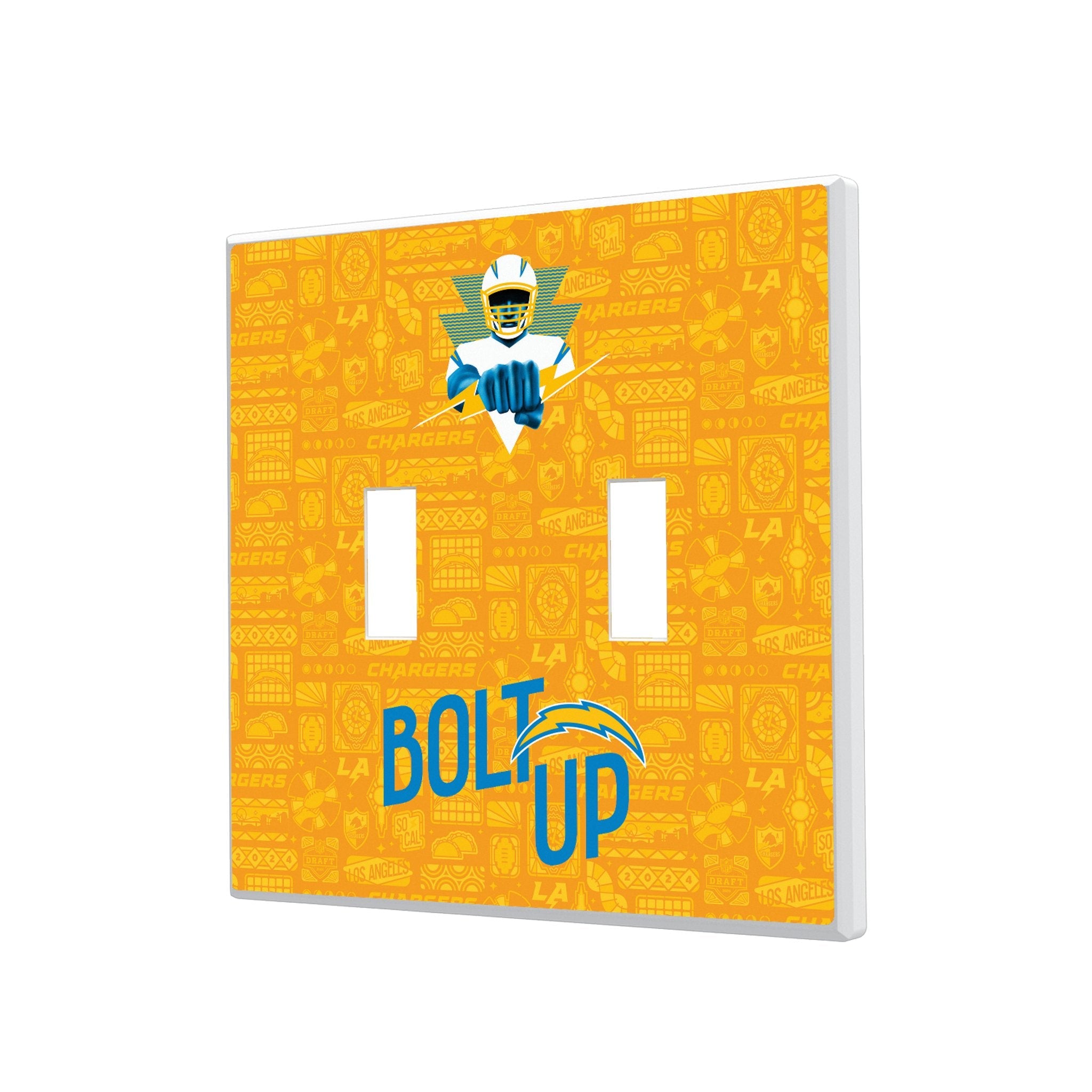 Los Angeles Chargers 2024 Illustrated Limited Edition Hidden-Screw Light Switch Plate 3