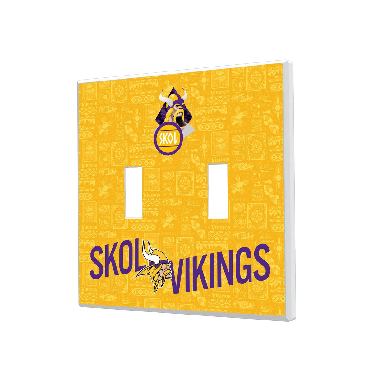 Minnesota Vikings 2024 Illustrated Limited Edition Hidden-Screw Light Switch Plate 3