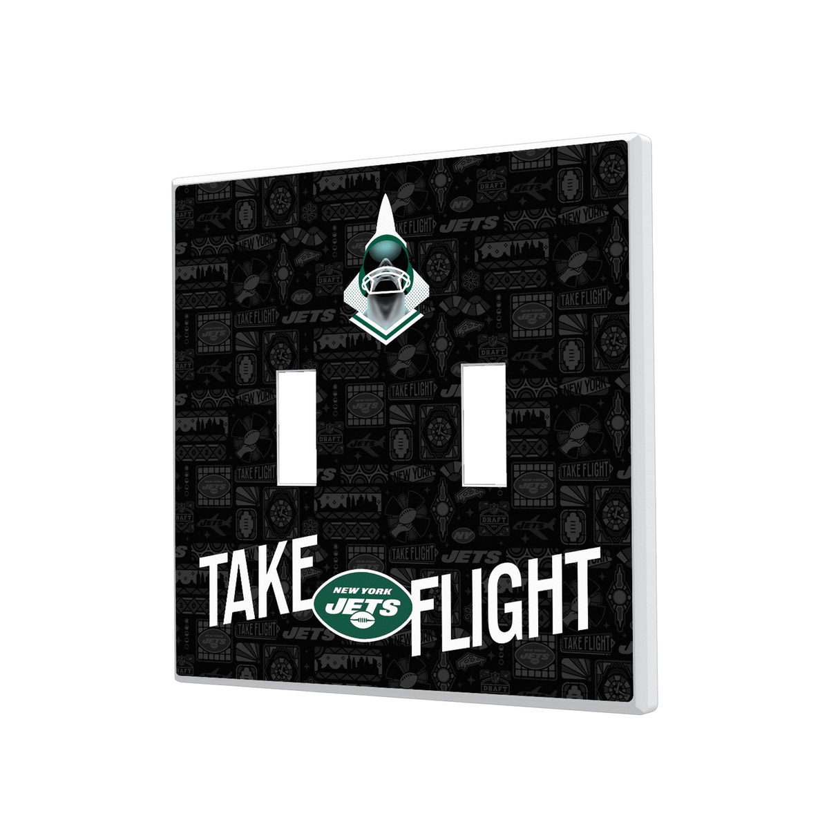 New York Jets 2024 Illustrated Limited Edition Hidden-Screw Light Switch Plate 3