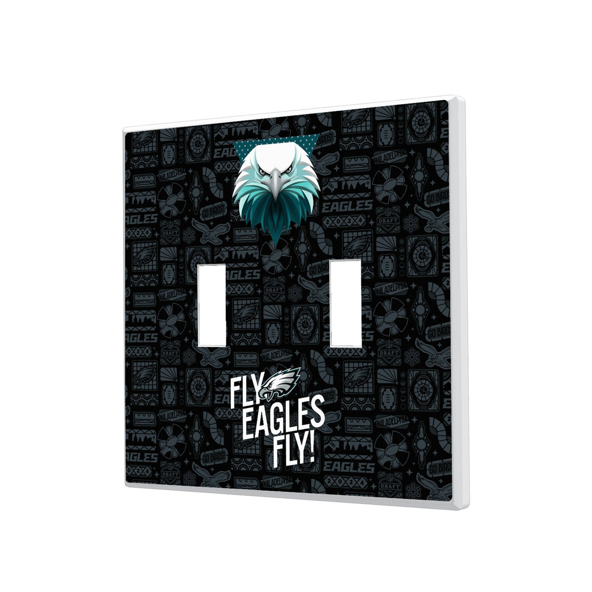 Philadelphia Eagles 2024 Illustrated Limited Edition Hidden-Screw Light Switch Plate 3
